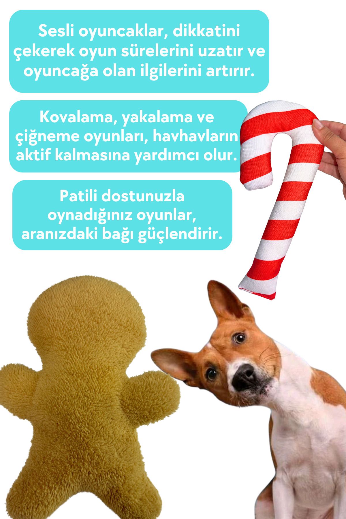 Havhav-Havrika Years Plush Dog Toys Set - Sugar Dog with Rustle Cookie and Vikvik 7