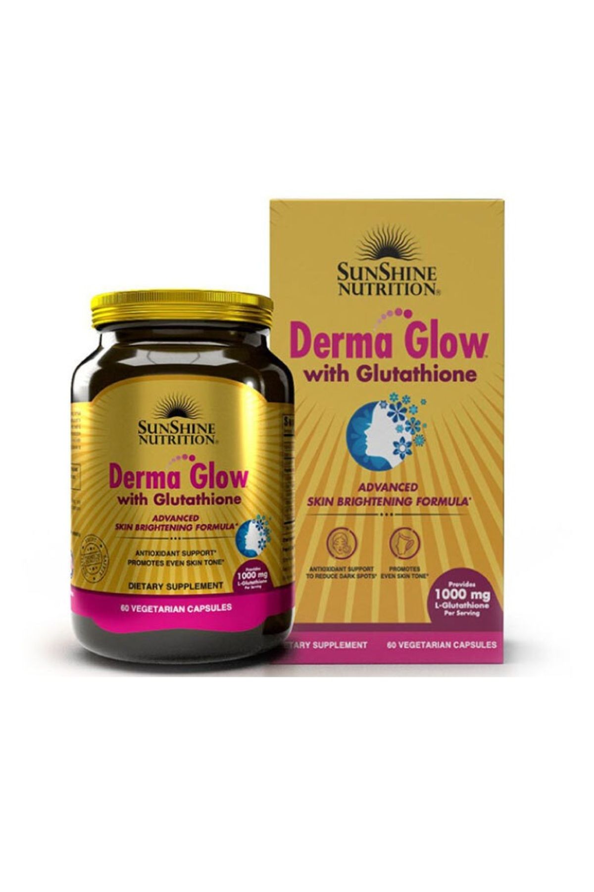 SUNSHINE-Derma Glow With Glutathione 1000 Mg Caps 60S 1