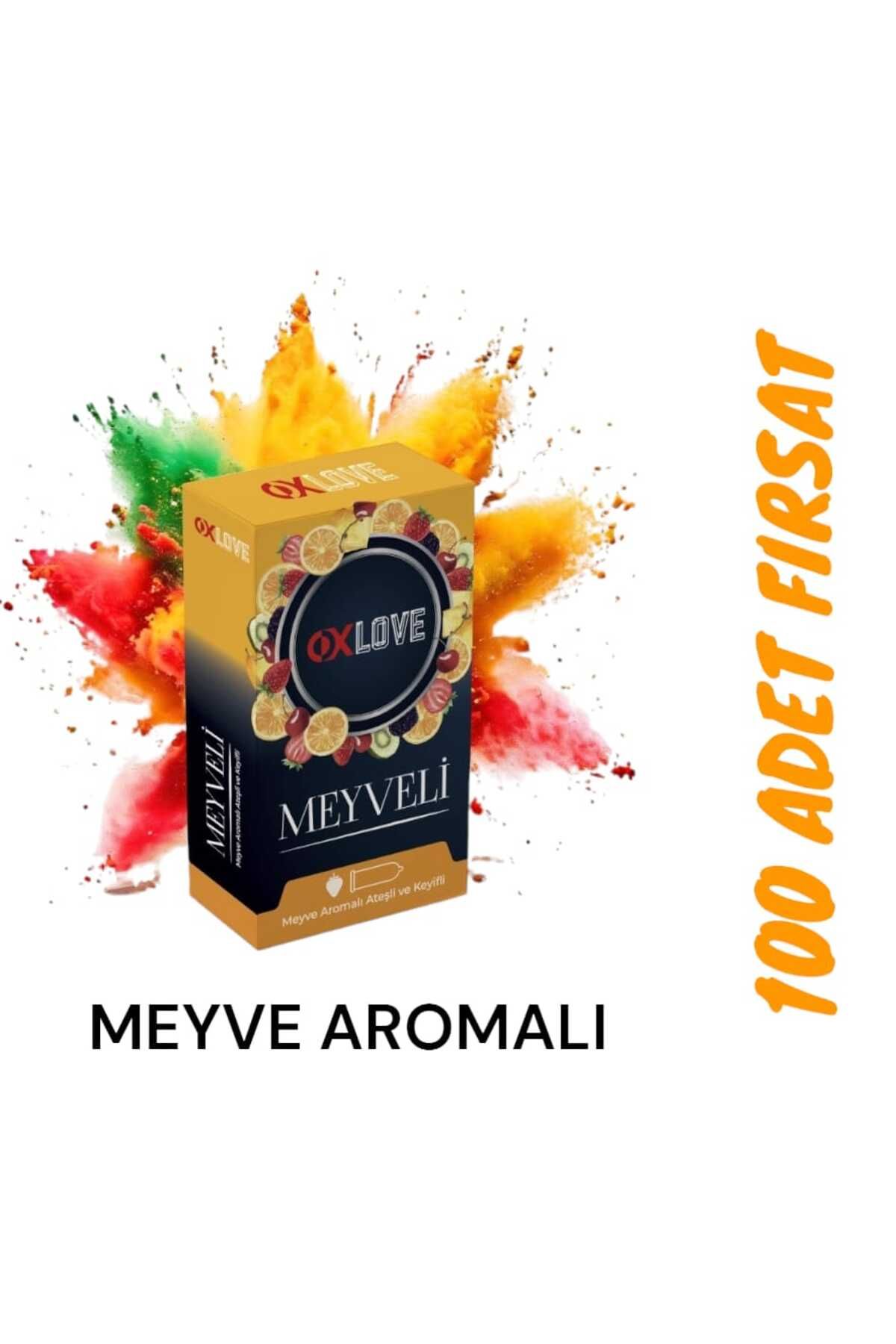 OXLOVE 100 ADET OX LOVE MEYVELİ PREZERVATİF FIRSAT PAKETİ