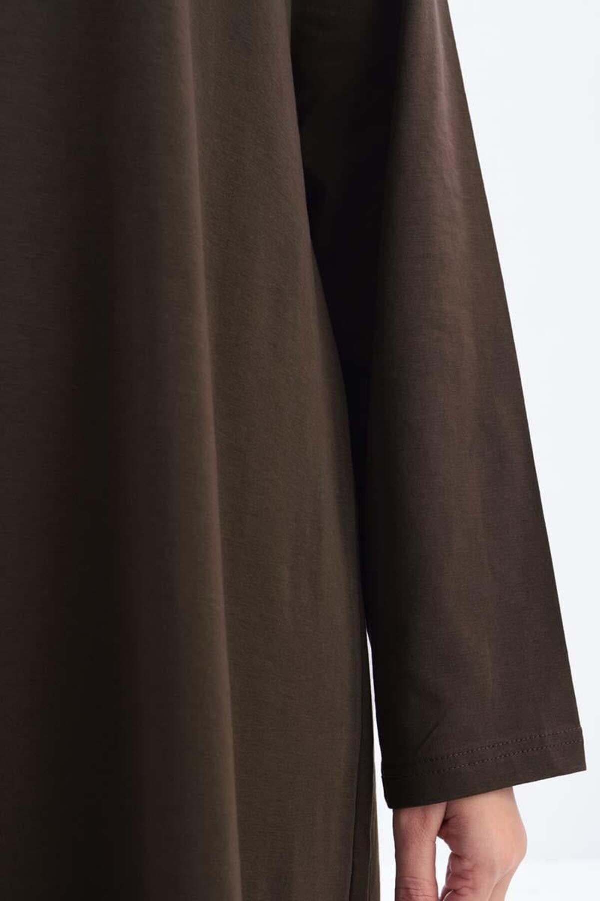 ALLDAY-Coffee-Long Sleeve Lingerie Dress 5