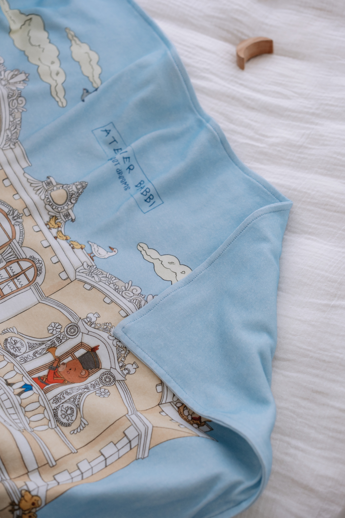 Atelier Babbi %100 Pamuk Çift Taraflı Battaniye - Kurşun Asker fotoğrafı 5 (önizleme)