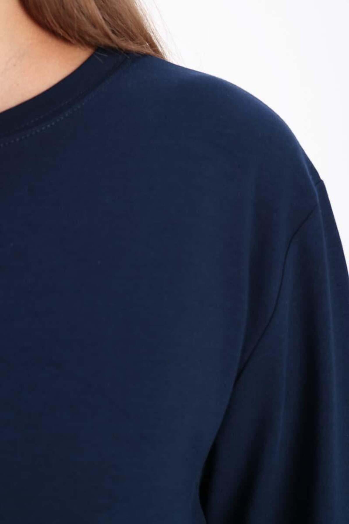 ALLDAY-Navy Blue-Long Sleeve Lingerie Dress 5