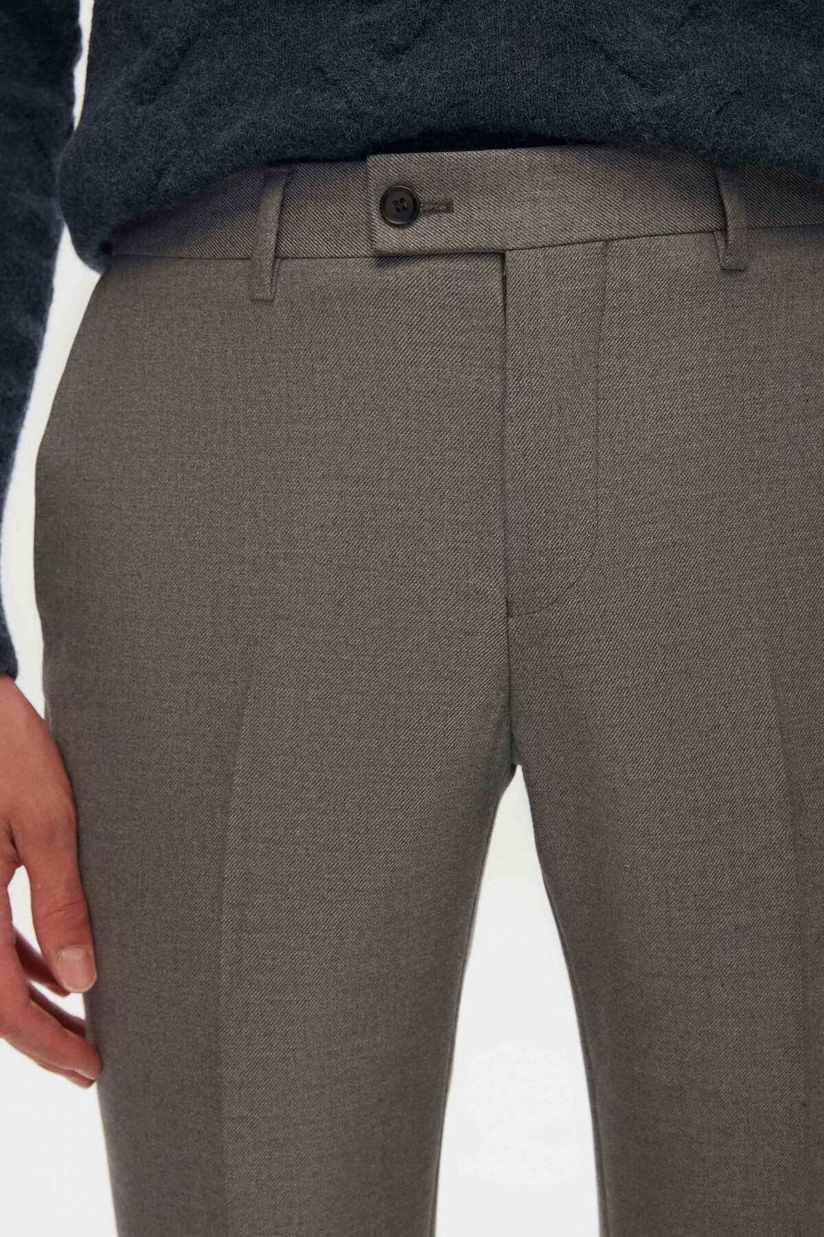 شلوار پارچه ای خاکستری مردانه گاباردین TWN