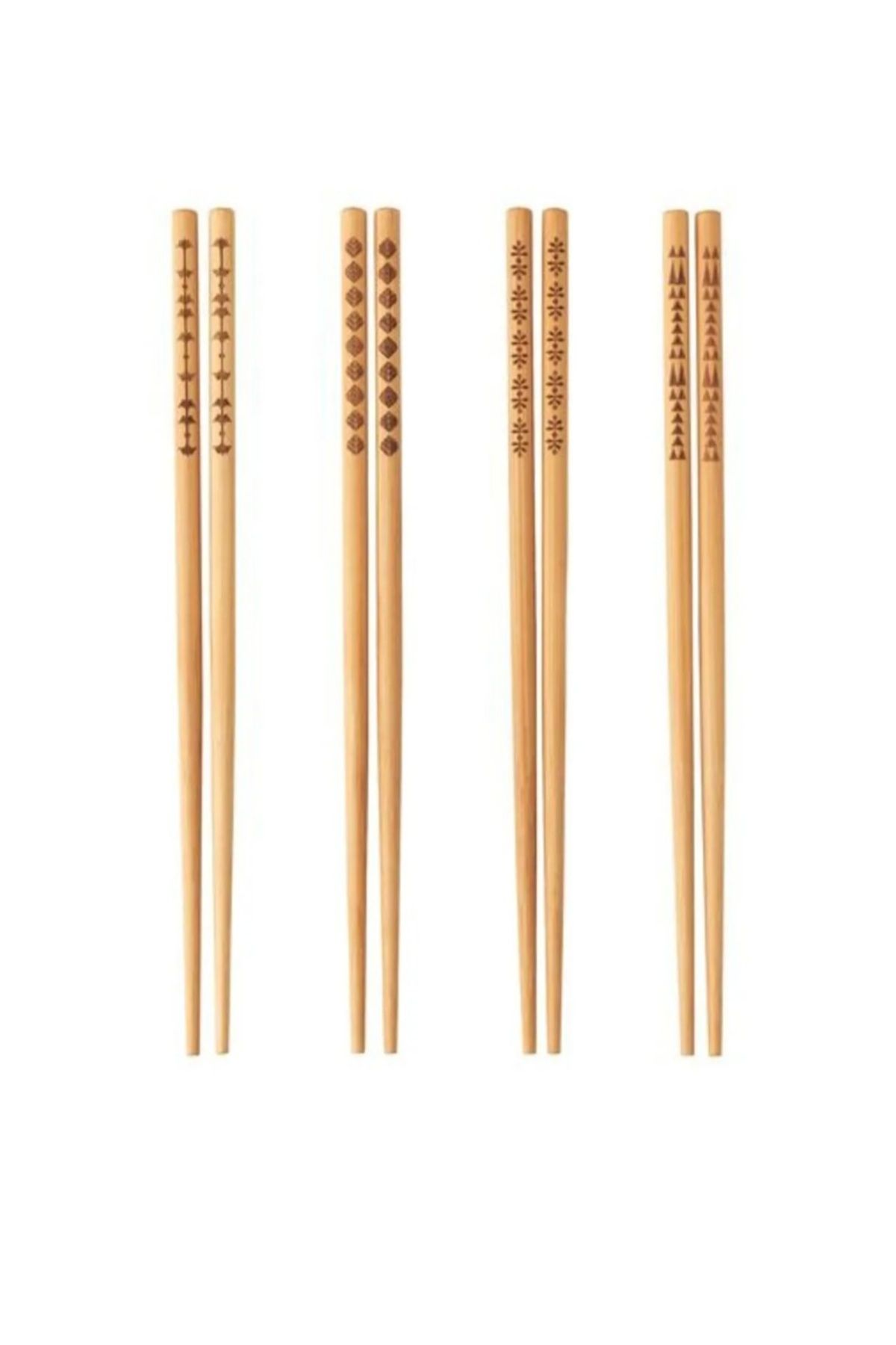 YILTER Bambu Yıkanabilir Chopstick Çin Yemek Çubuğu-5 Çift(TOPLAMDA 10 ADET)