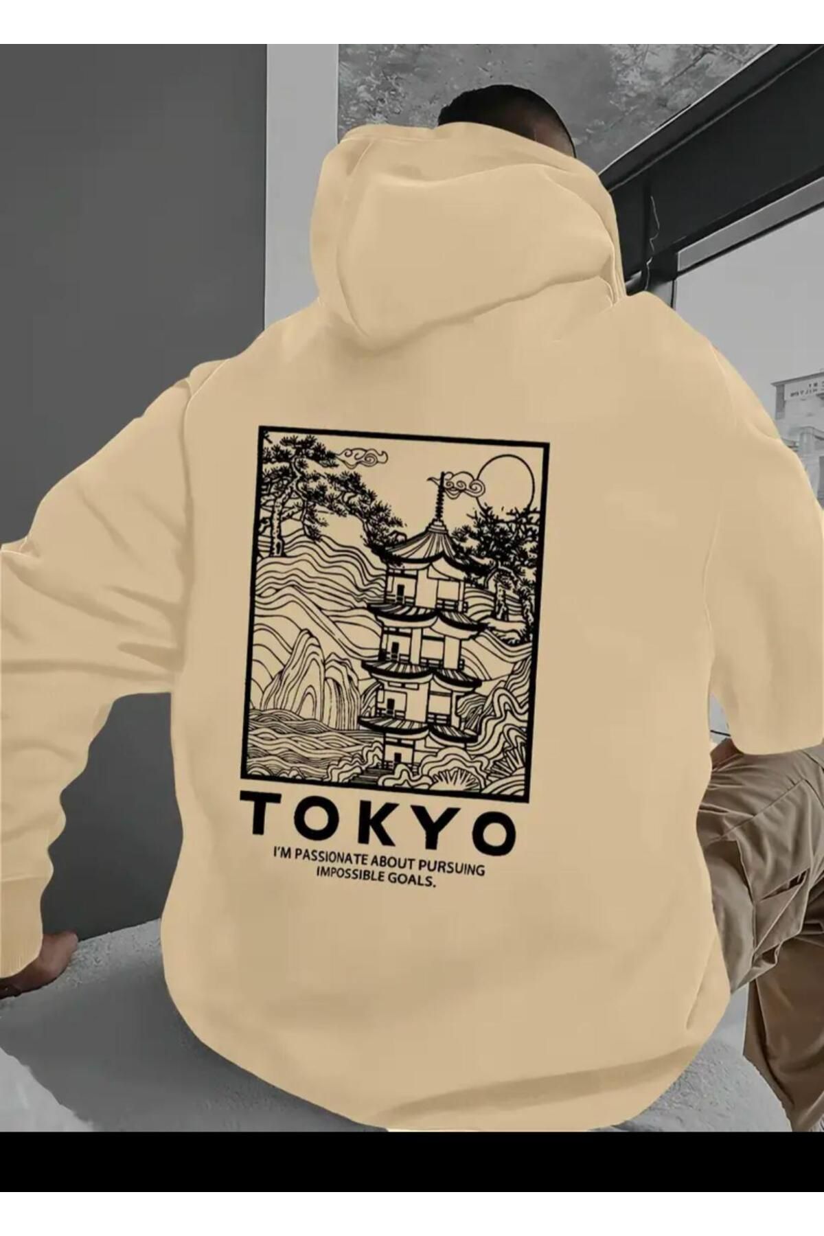 ModaSphere Tokyo Sırt baskılı Kapüşonlu Sweatshirt