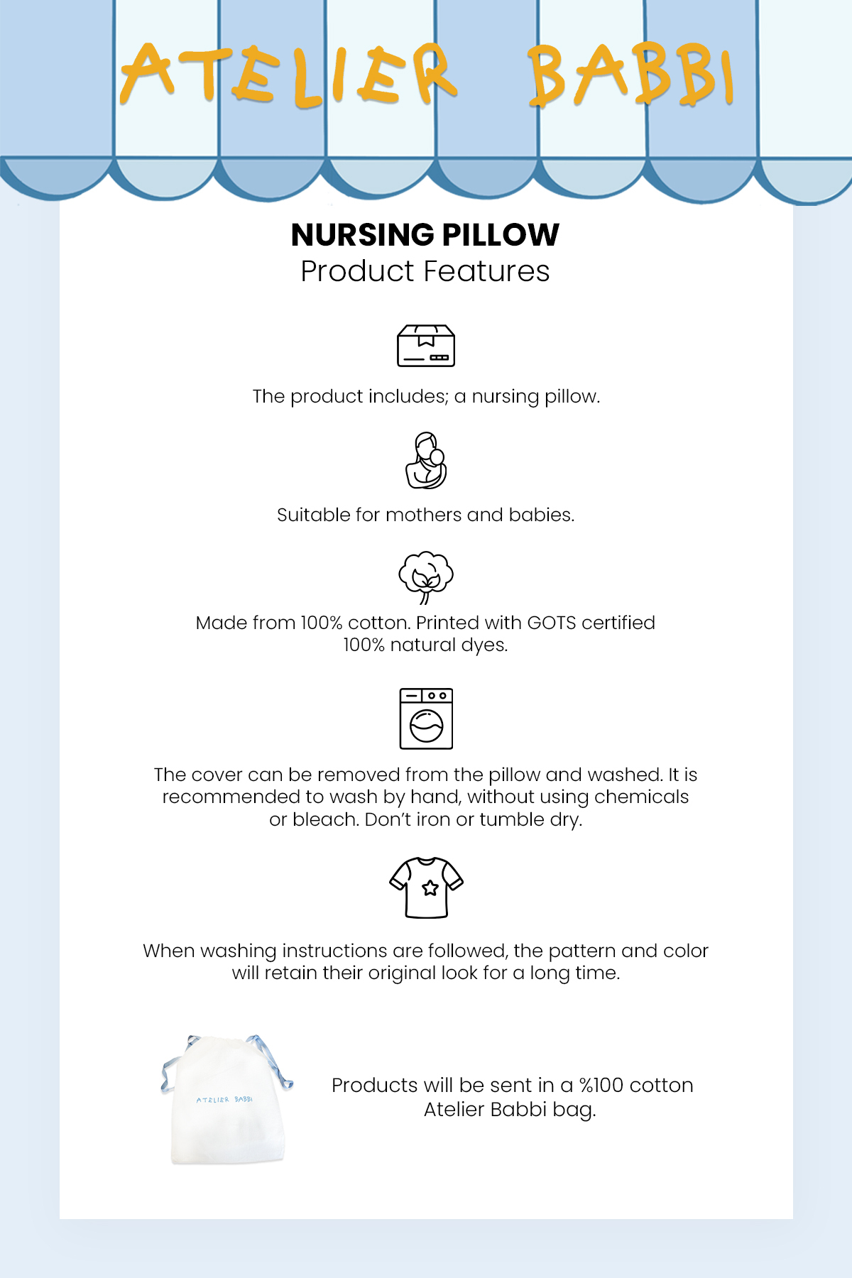 Atelier Babbi %100 Pamuk EMZİRME YASTIĞI - TOİLE DE JOUY/PEMBE fotoğrafı 6 (önizleme)