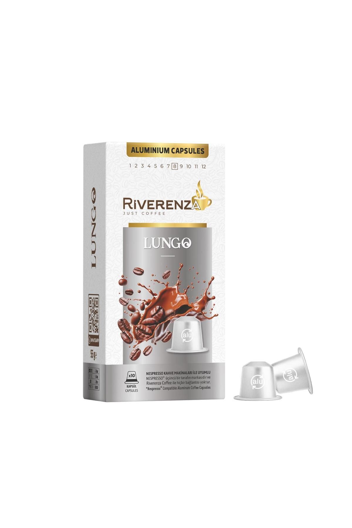 Riverenza Alüminyum Nespresso® Uyumlu Kapsül Kahve Lungo 10 Kapsül