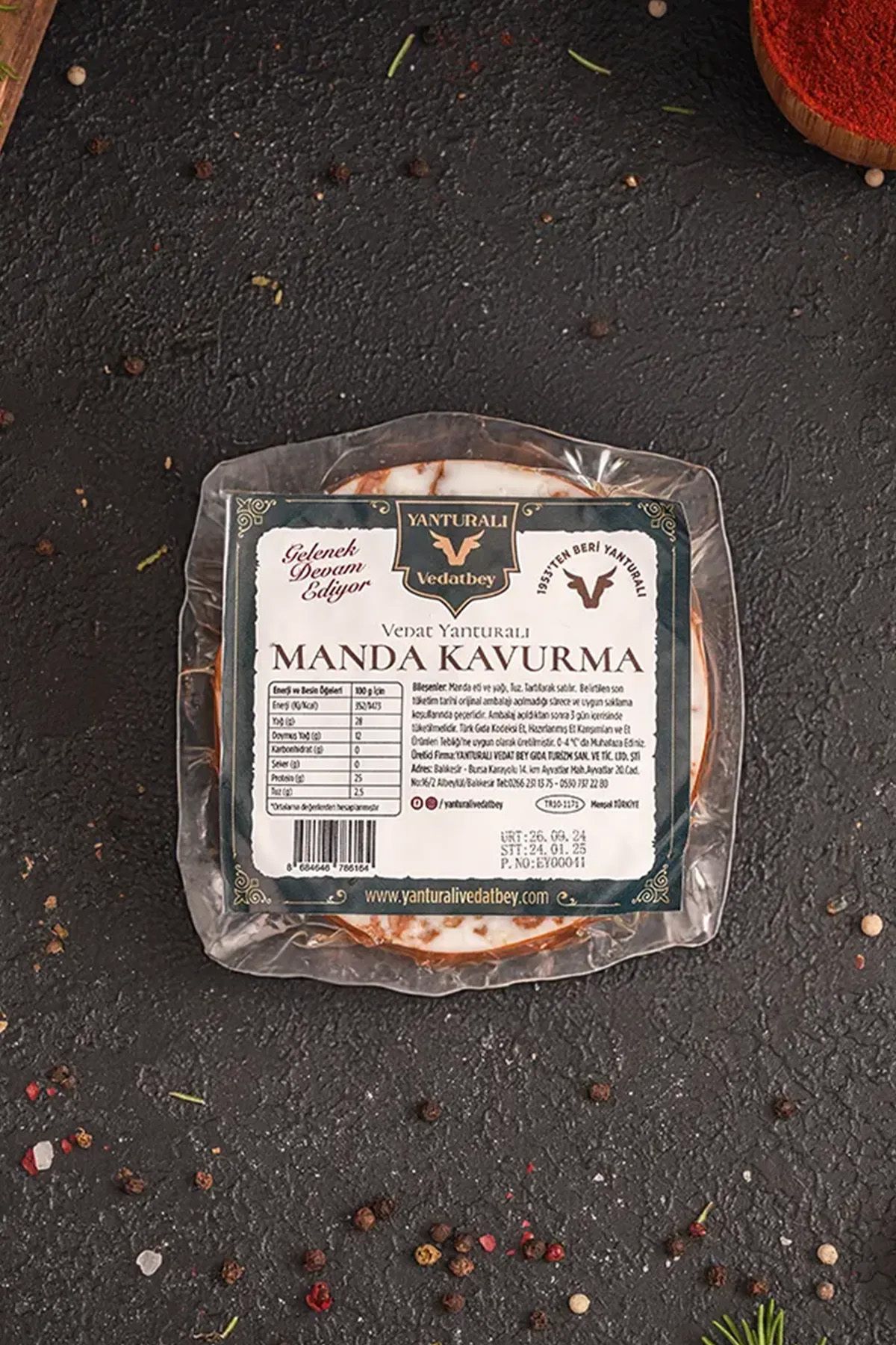 YANTURALI VEDATBEY SUCUKLARI MANDA KAVURMA 500G