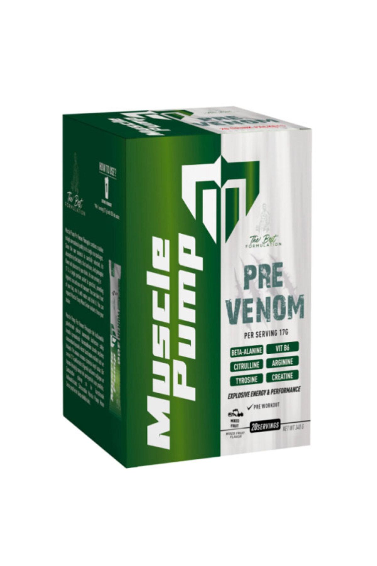 MUSCLE PUMP Pre-Venom Powder Karışık Meyve 20 Saşe