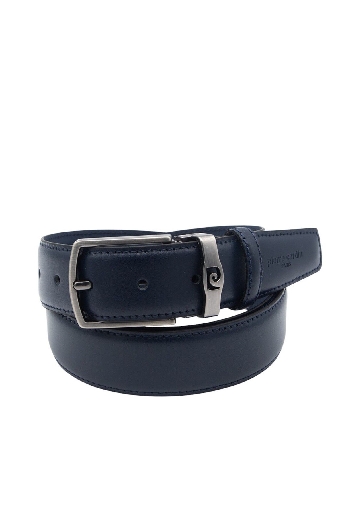 Pierre Cardin-Navy Blue Analin Leather Men's Belt Pc-Anlo15 4