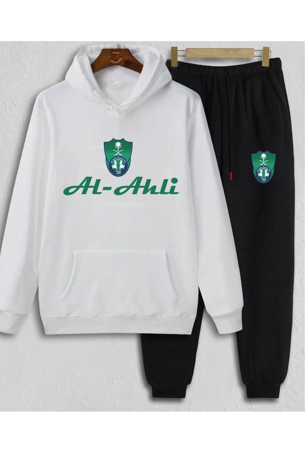 Pisa Art Al Ahli Özel Tasarım Kapşonlu Sweatshirt & Eşofman Altı 2'li Kombin
