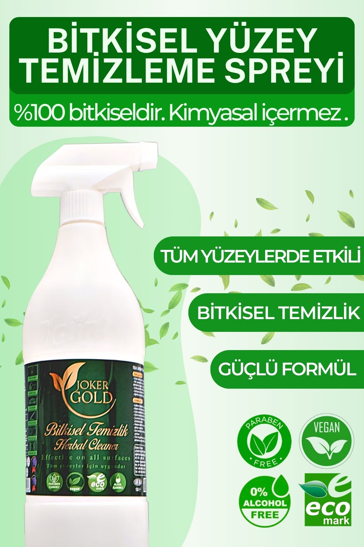 Çok Amaçlı Bitkisel Temizleyici Tüm Yüzeylerde Etkili Leke Çıkarıcı 1 LT