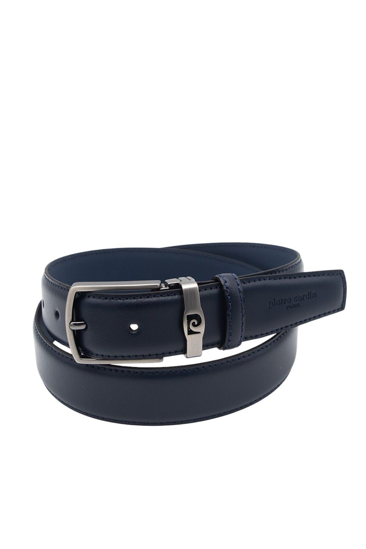 Pierre Cardin-Navy Blue Analin Leather Men's Belt Pc-Anlo15 2