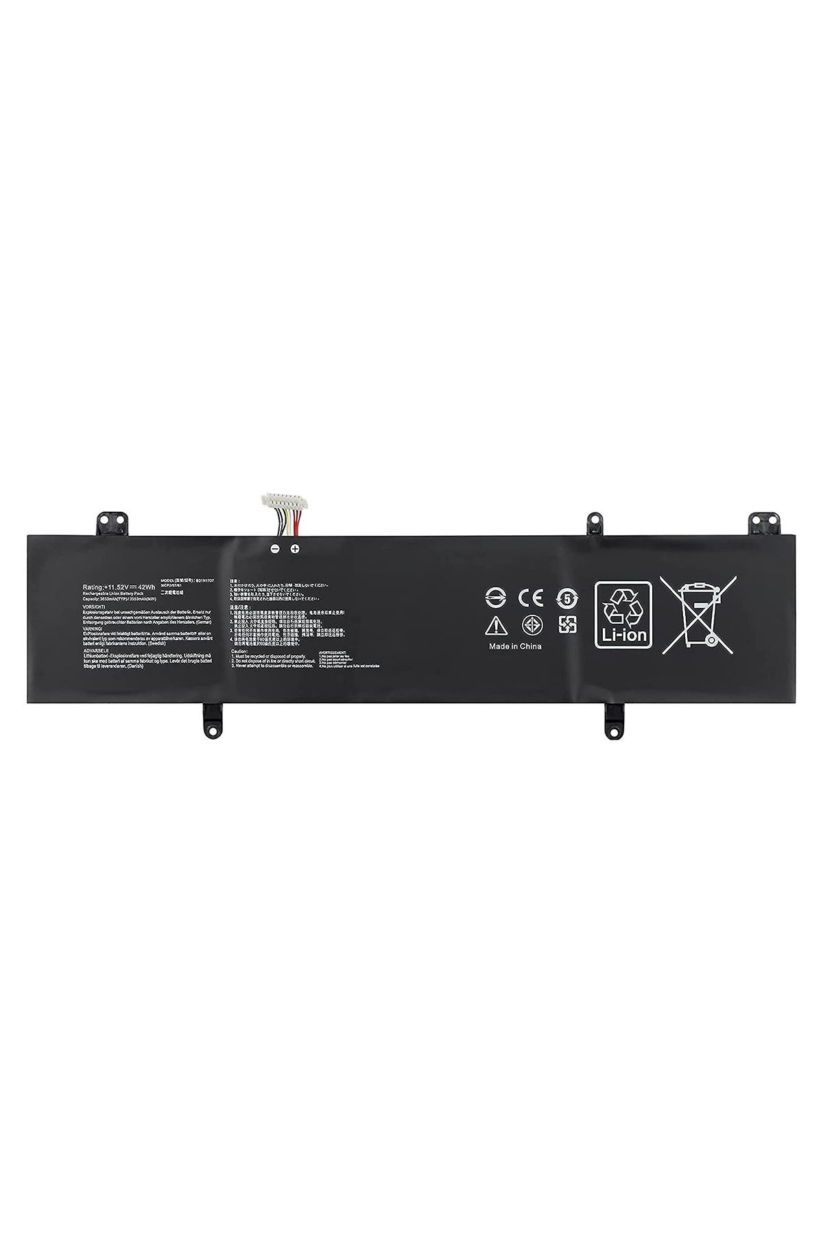 OEM Parça Kodlu B31N1707, X411U B31N1707 Asu s Uyumlu Laptop Batarya