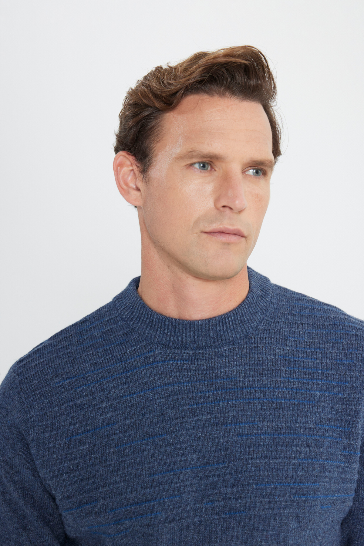 بافت و پلیور مردانه آبی آلتین ییلدیزAC&Co / Altınyıldız Classics | 4A4923100204 اورجینال - تصویر 4