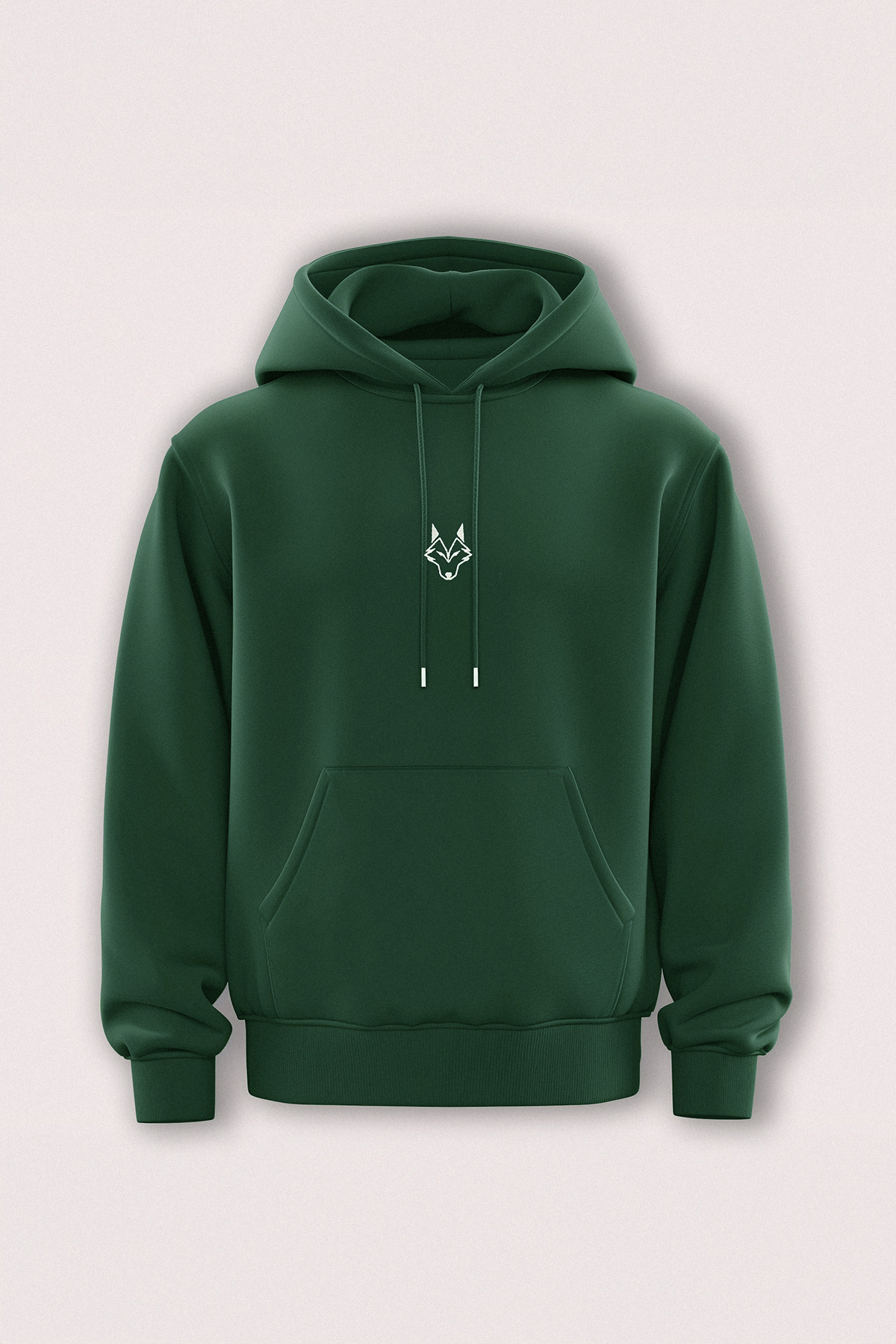 Trendyol Collection-Khaki vyšívaná fleecová mikina Wolf s kapucí – Regular Fit TMNAW24SW00018 1