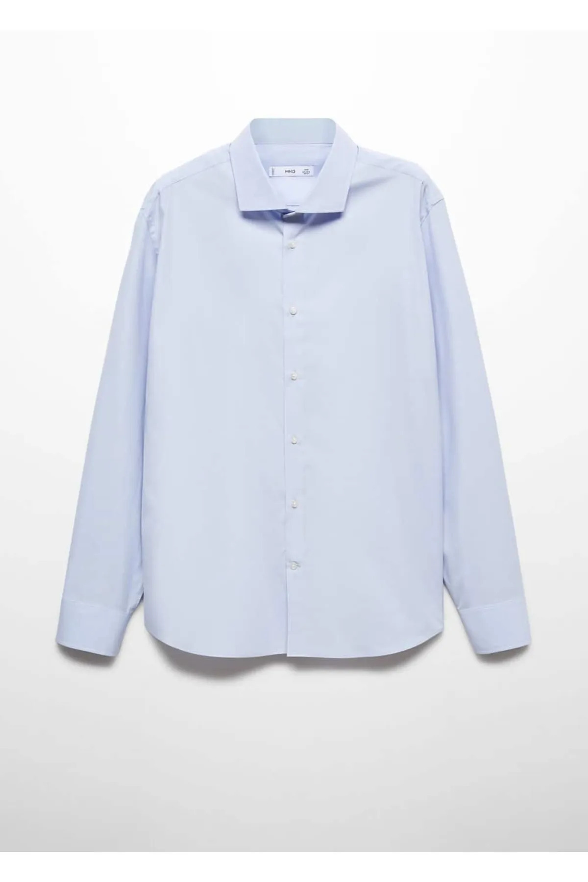 پیراهن مردانه آبی منگوMANGO Man | 57065955 اورجینال - تصویر 4