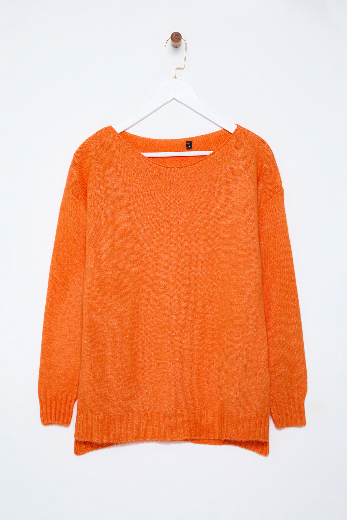 Trendyol Collection-Oranžový vlněný člun s výstřihem na pletený svetr Twoaw25Kz00010 6
