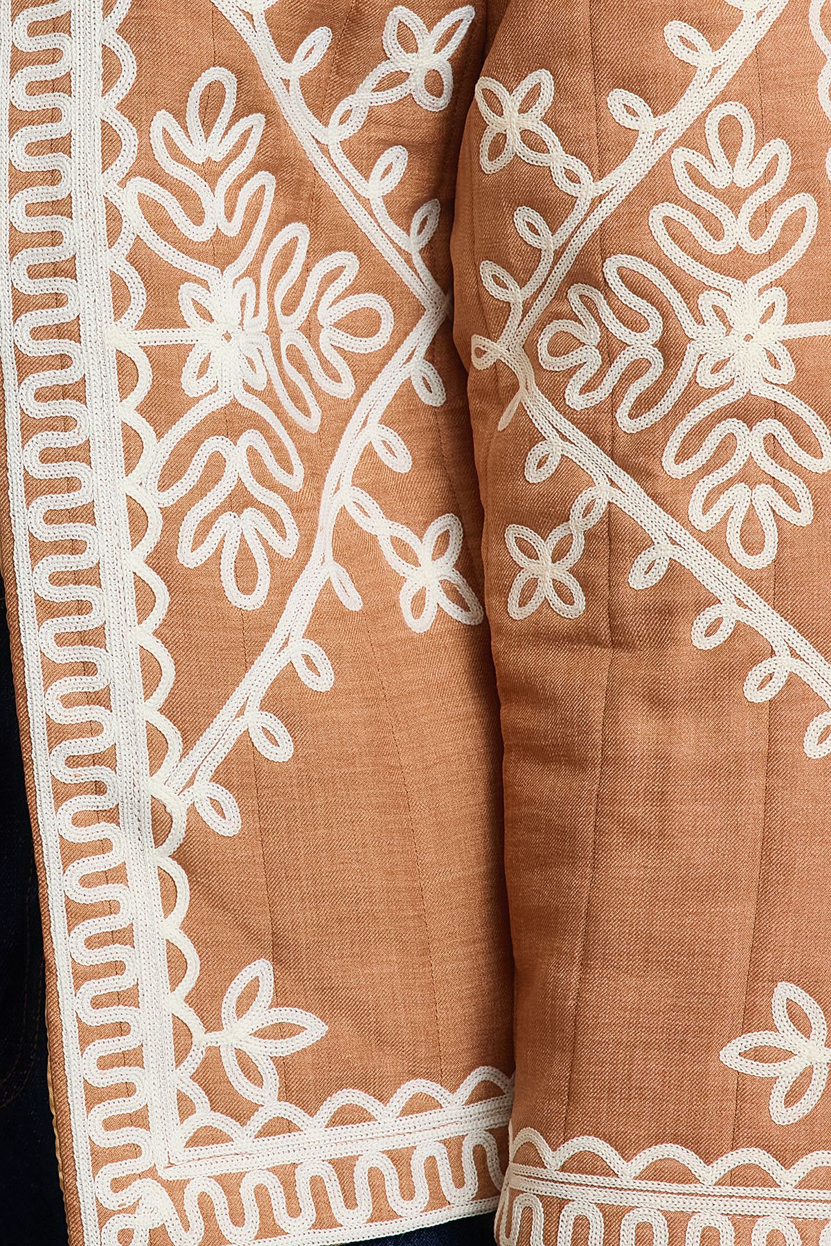 Trendyol Collection-Camel Regular Diework Detailed Lined Thin Jacket Coat Twoaw25Mo00327 4