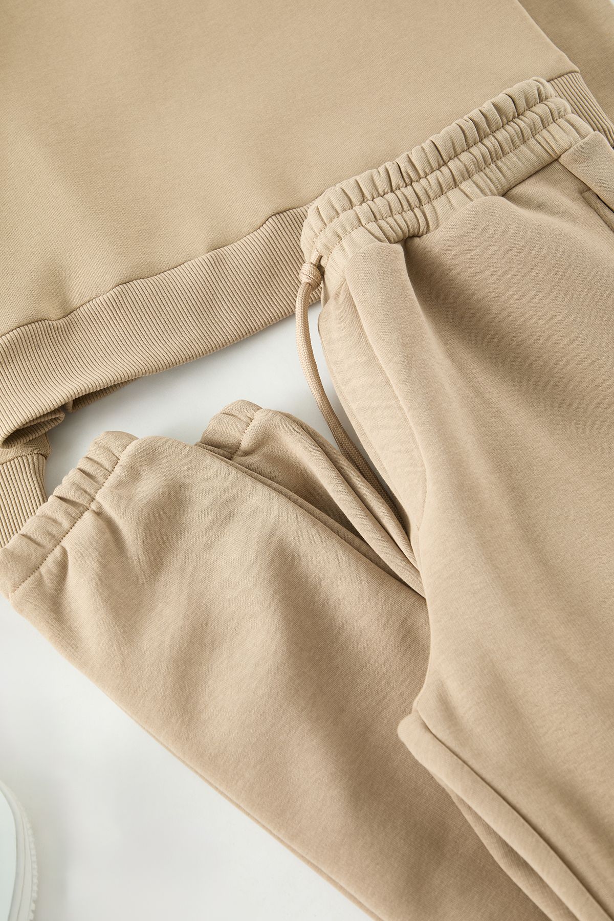 Edit by Trendyol-Mink Oversize/Wide Cut Turtleneck Inside Fleece/Warm Sweatpants Set 2