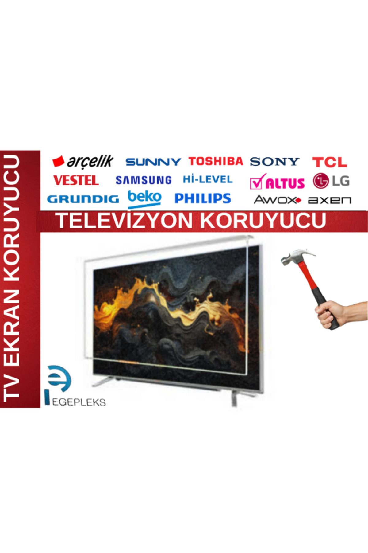 EGEPLEKSİ DEKORASYON Tv Koruyucu 55 Inç 140 Ekran Televizyon Ekran Koruyucu