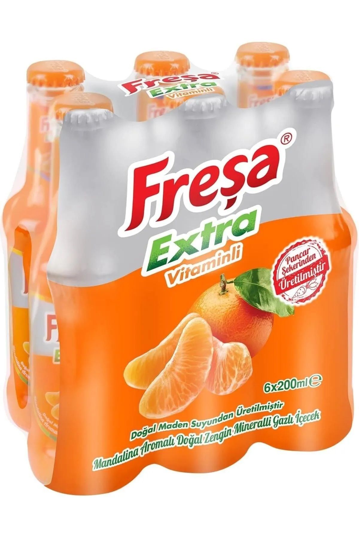 FREŞA Extra Mandalina Aromalı Maden Suyu 200 Ml X 12 Adet