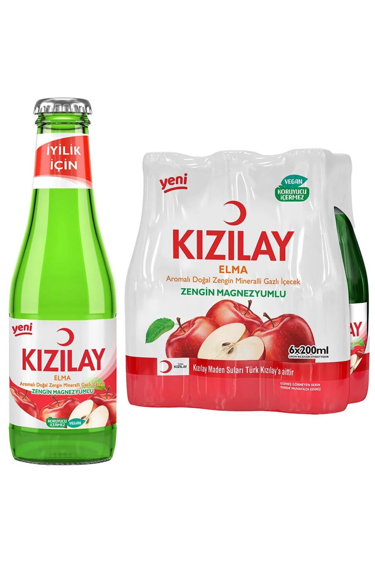 Kızılay Elma Aromalı Maden Suyu 200ml x 12