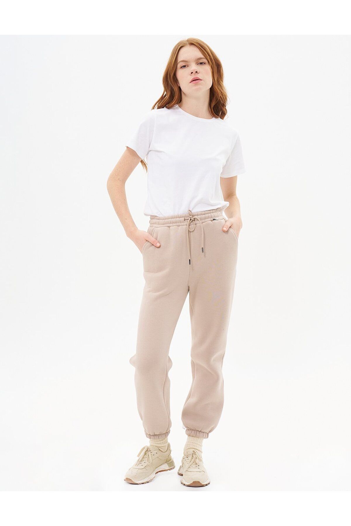 Kayra-Stone Color Jogger Pants - 3 Thread 1