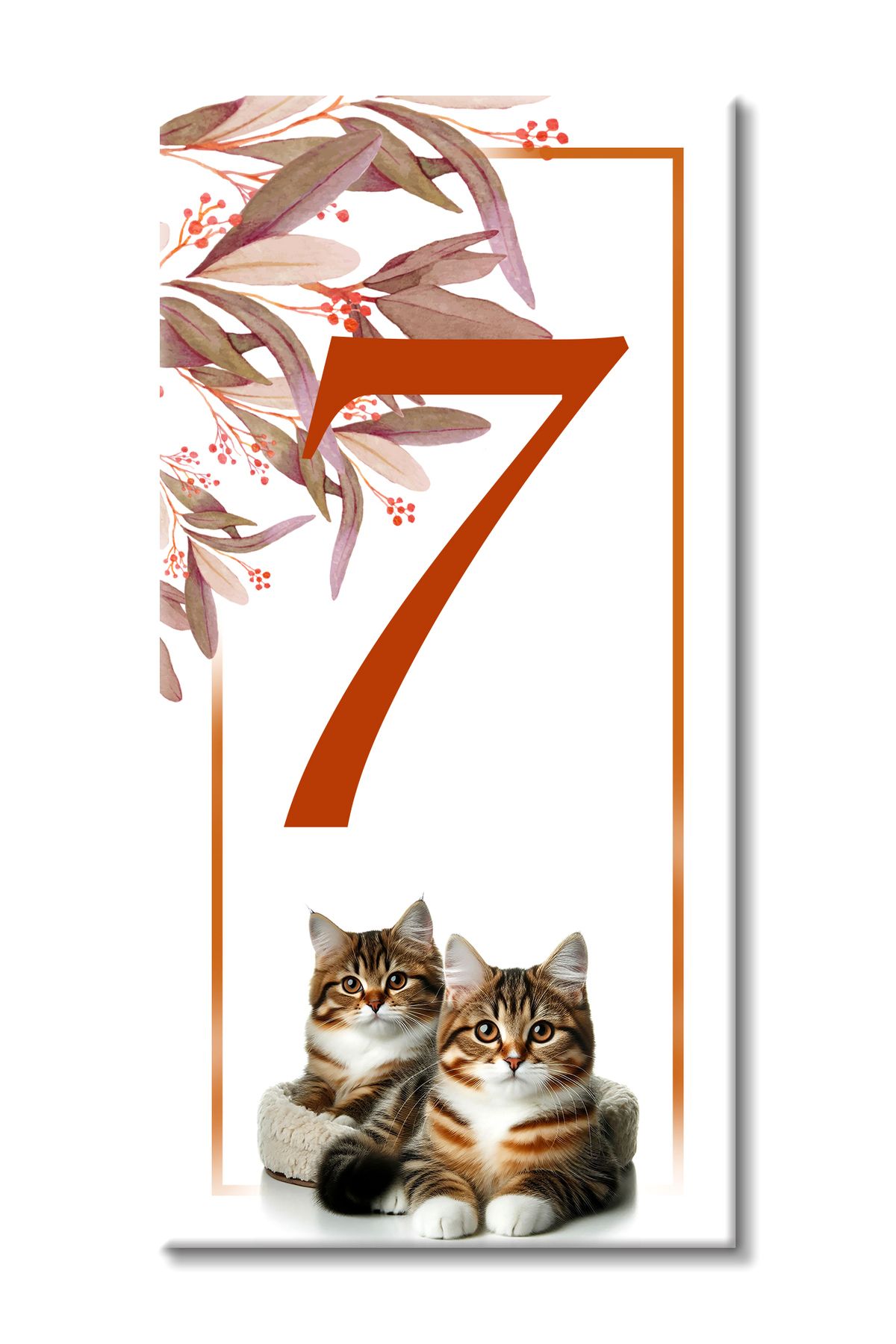 MODA CERO-Cute Cat Ceramic Door Number: 7 1