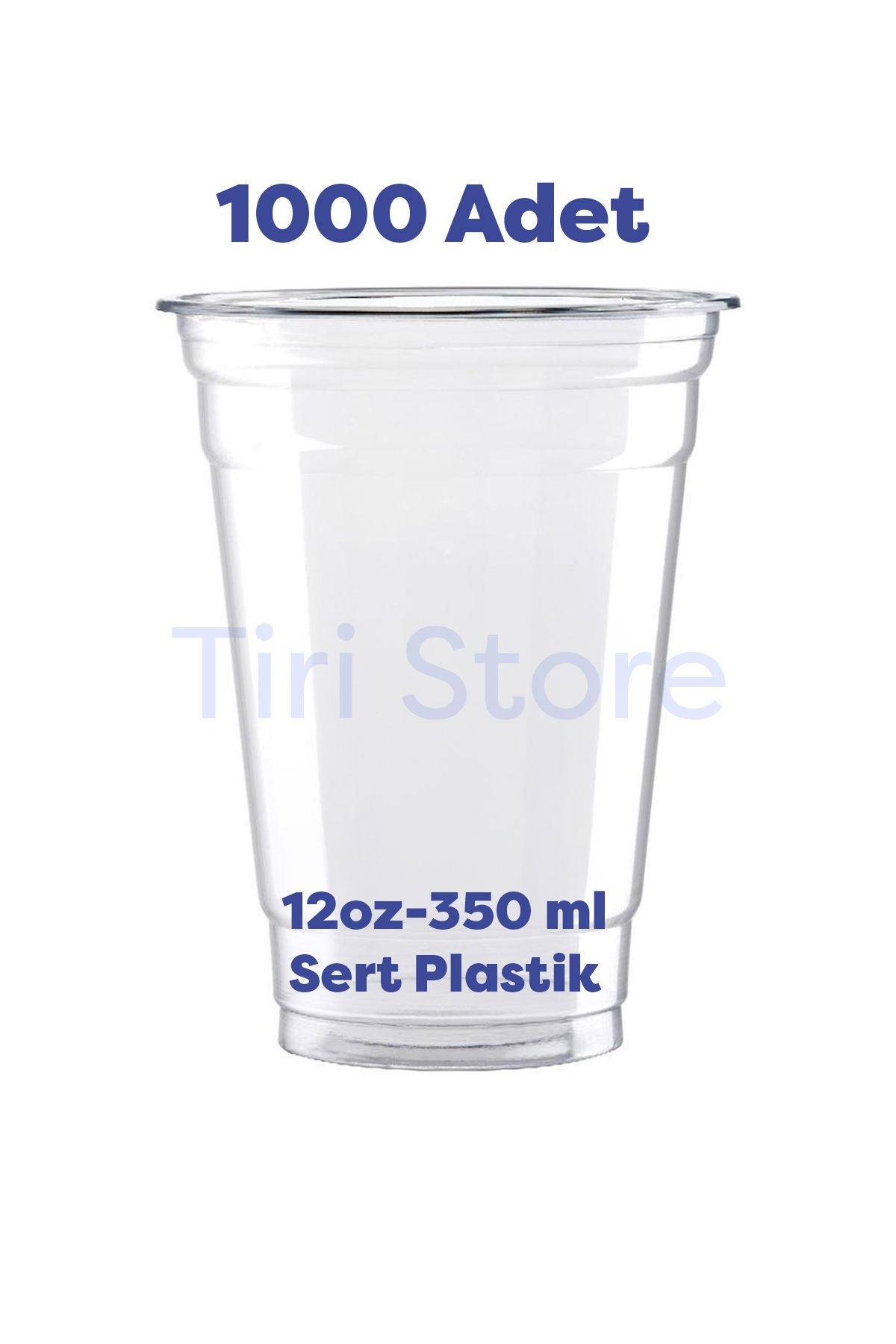 TiriStore Tiri Store Sert Plastik Bardak 12 oz 350 ml 50 li 20 Paket toplam 1000 adet Şeffaf