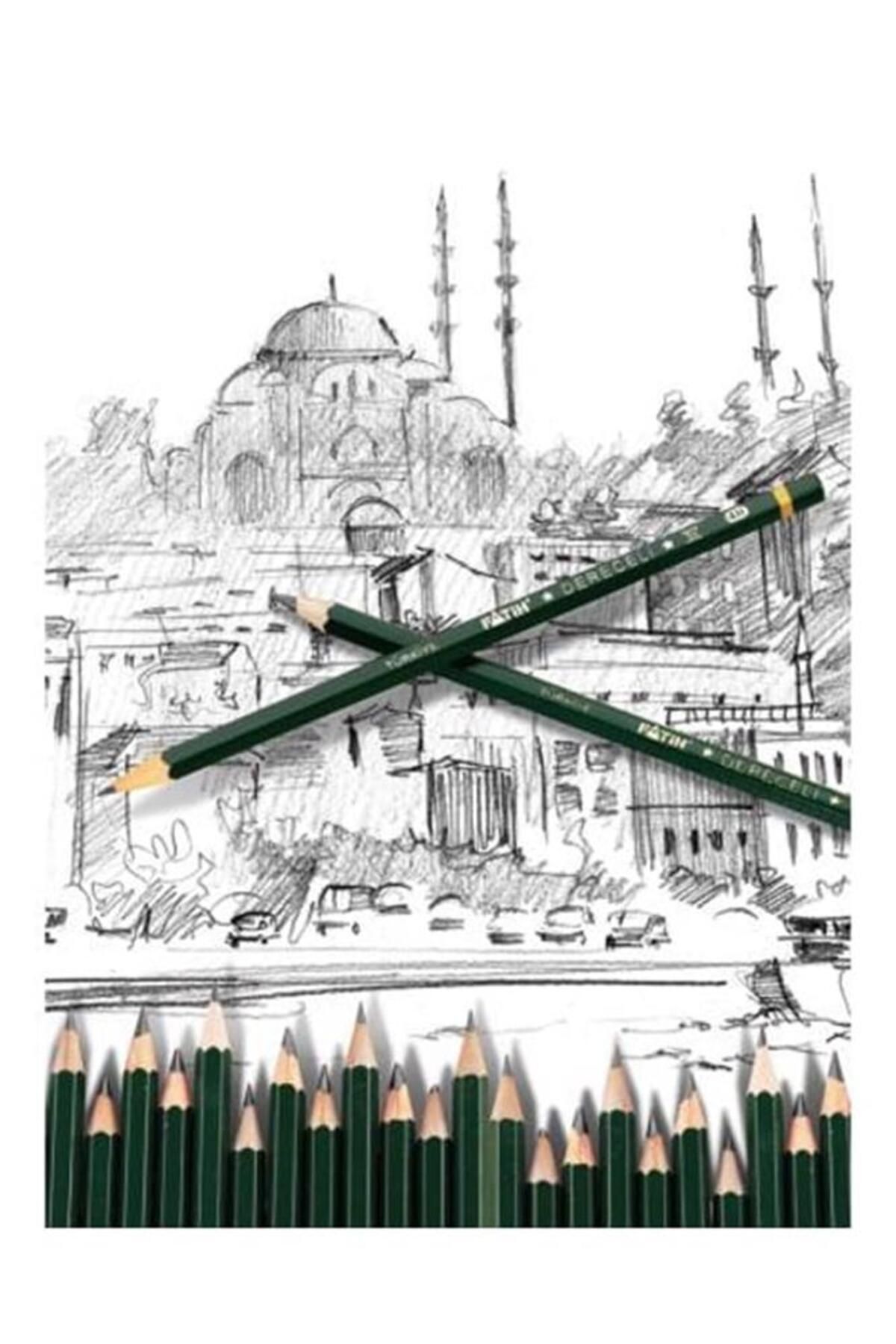 Artlantis-Art Marker Fatih Graduated Pen Set Charcoal Set 2H 3H 4H 5H 6H Set of 11 Exam Eraser and Hamu 6