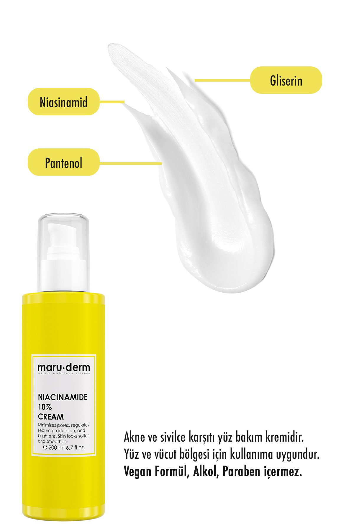 Maru.Derm Maruderm Niacinamide %10 Leke Karşıtı Ve Gözenek Sıkılaştırıcı Krem 200 ml-3