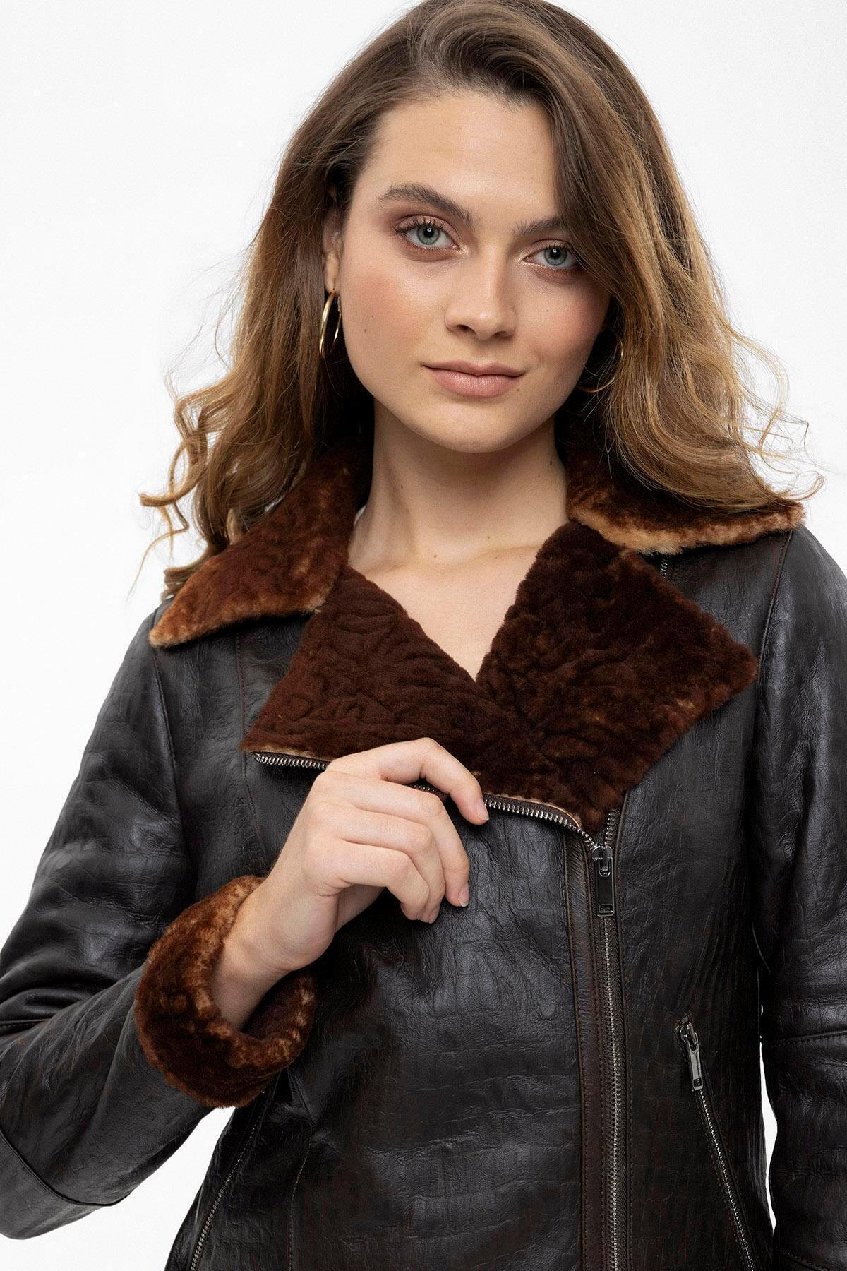 iKiGAi the city-braune Lederjacke 5