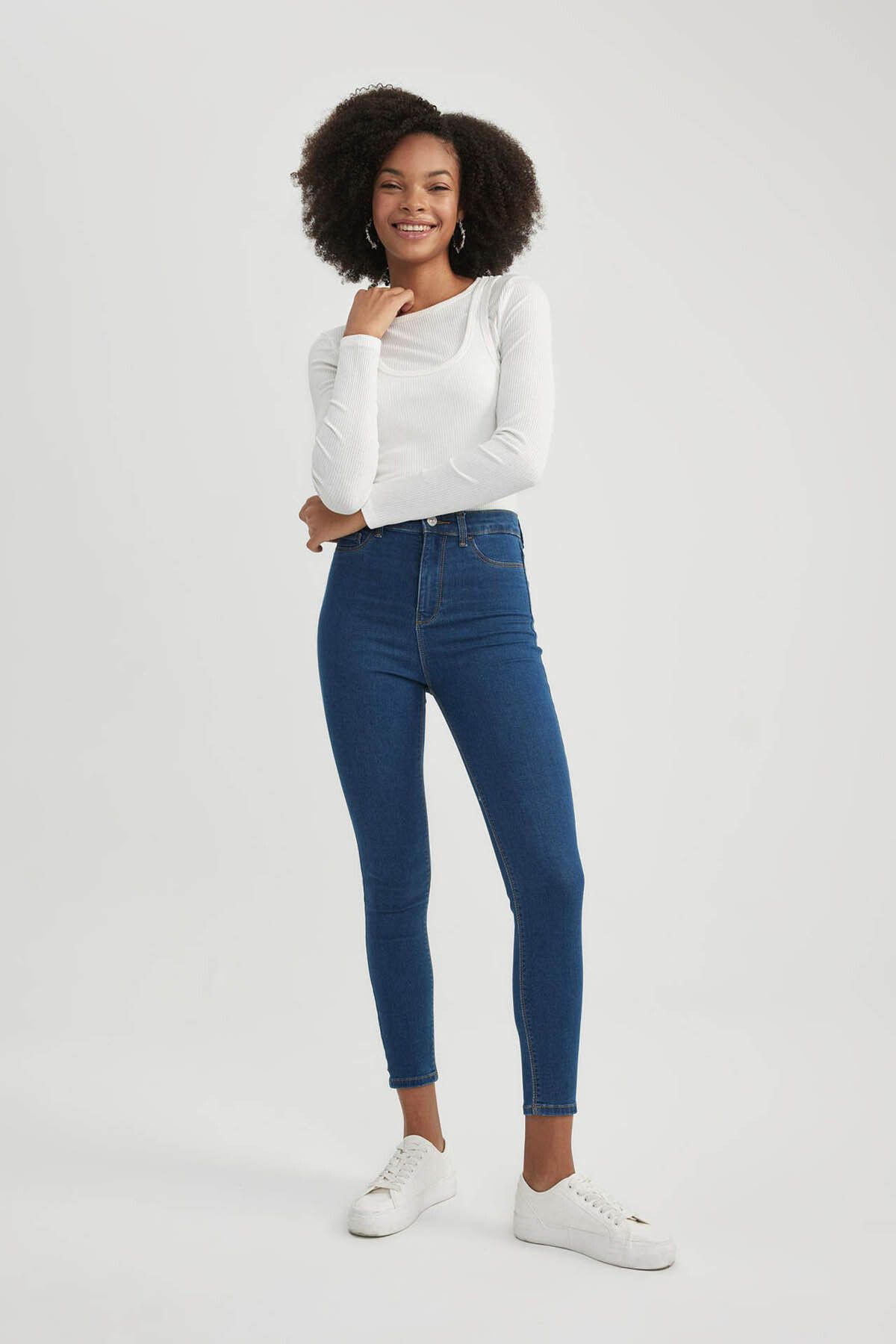 DeFacto-Jegging Jeanshose mit hoher Taille und Knöchellänge und schmalem Bein B7498ax24sp 3