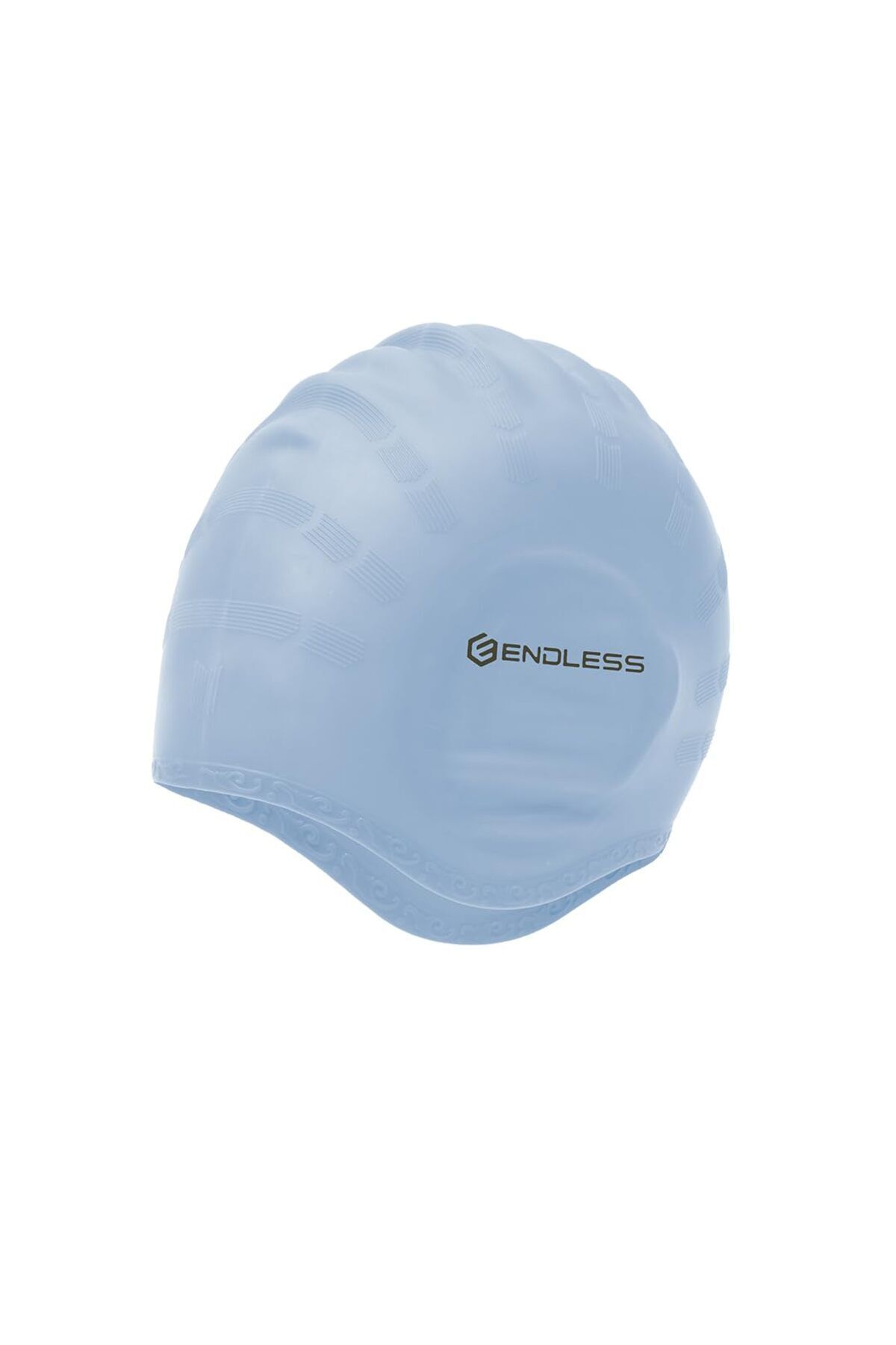 Endless-Comfortable Silicon Swimming Cap | Ergonomic Ear Pockets | Free Size | Silver 1