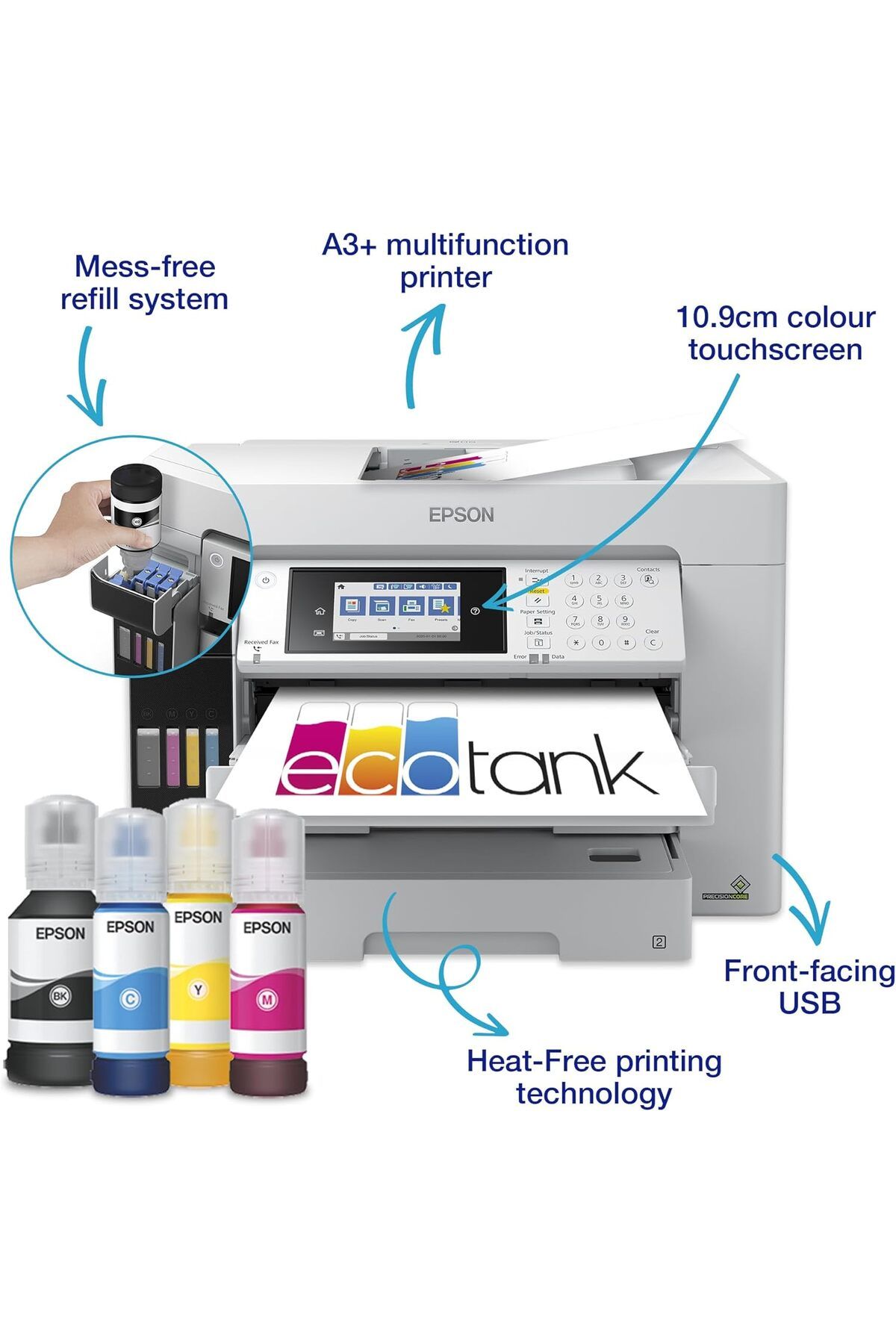 EPSON-Ecotank Pro M15180 3-in-1 Mono A3 Touchscreen Printer White 2