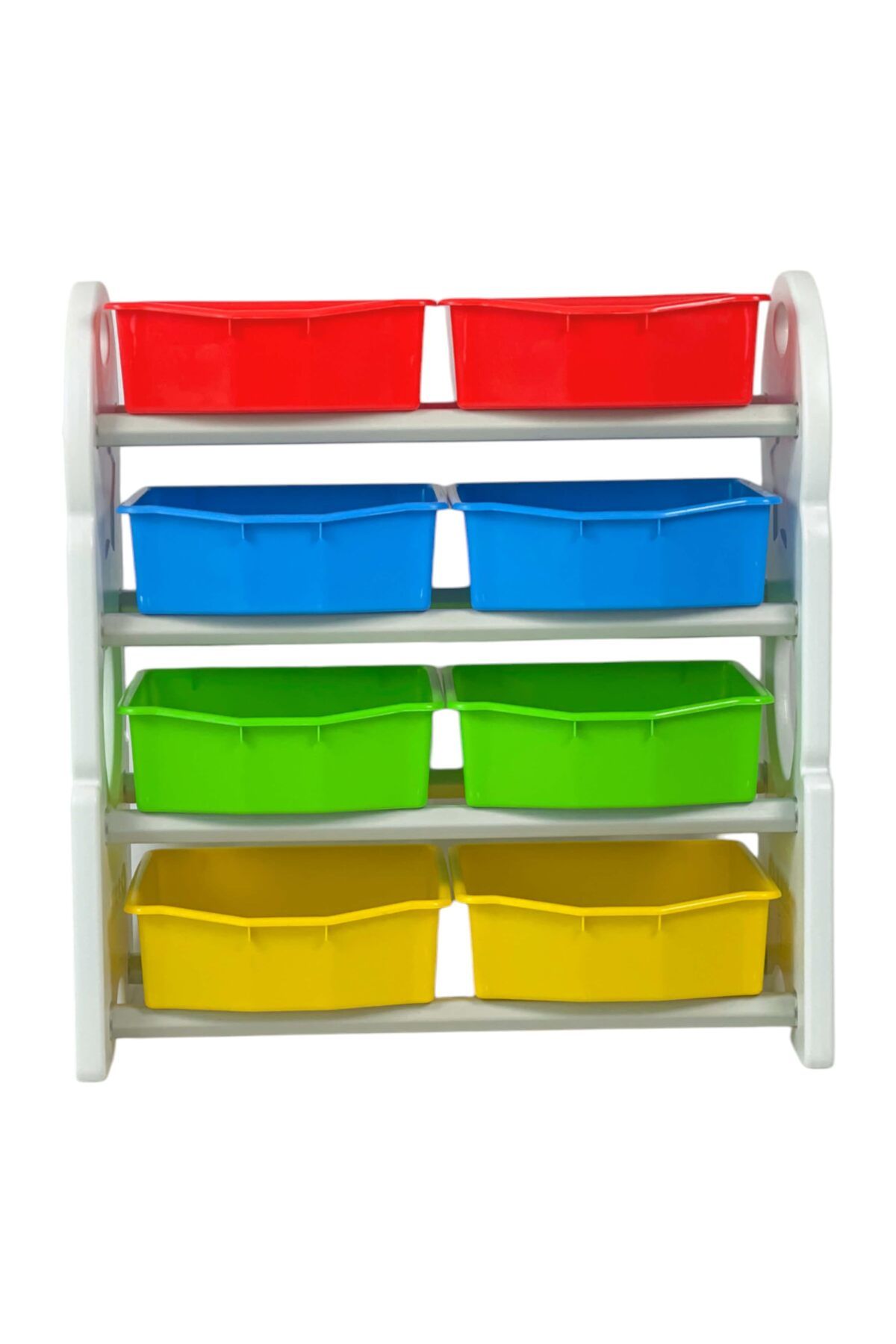 Home Canvas-Children Deluxe Multi-Bin Toy Organizer with Storage Bins, Toys Storage Box for Girls - White 4