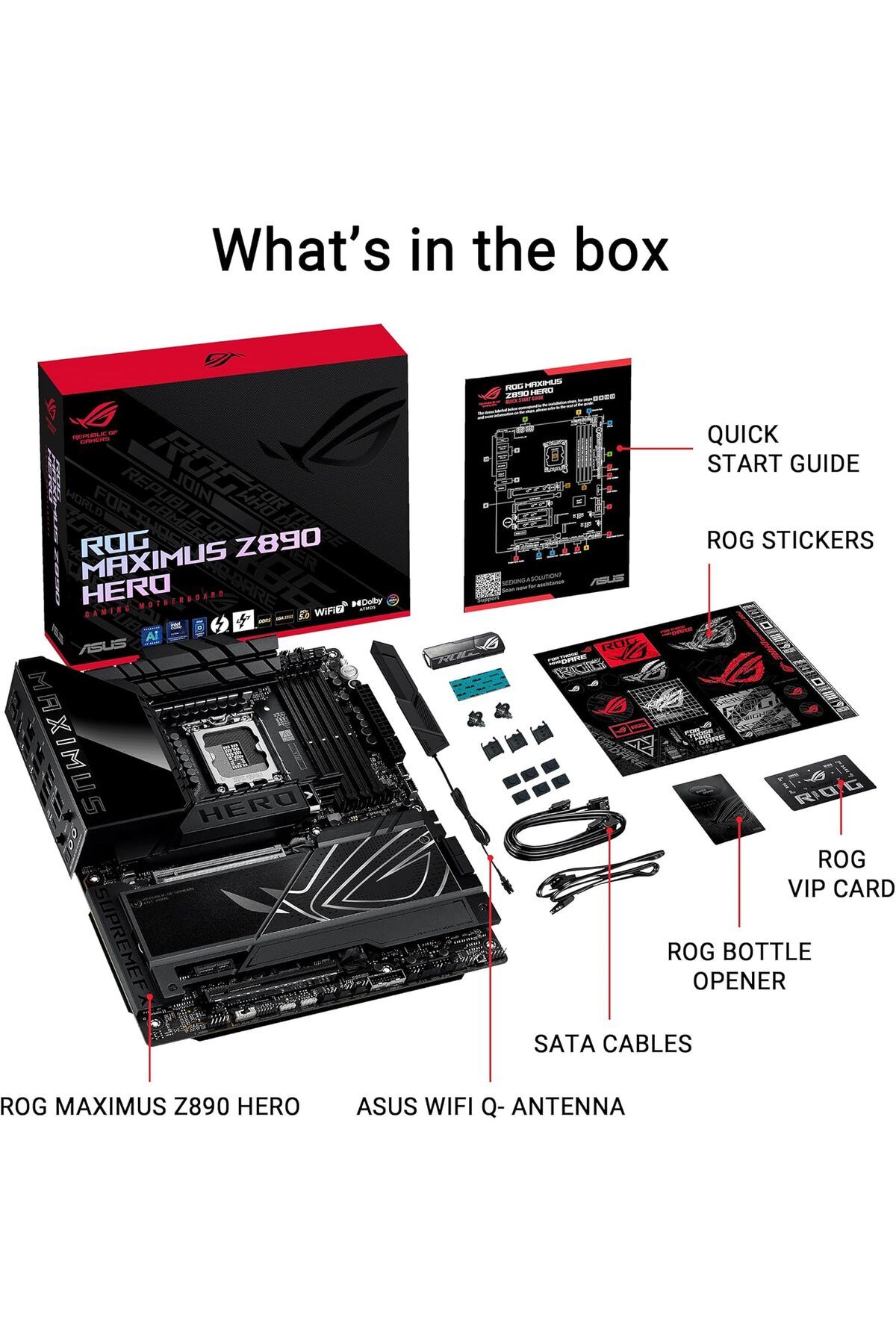 ASUS-ROG MAXIMUS Z890 HERO Intel Z890 LGA1851 DDR5 8800 6x M.2 WiFi  Motherboard 6