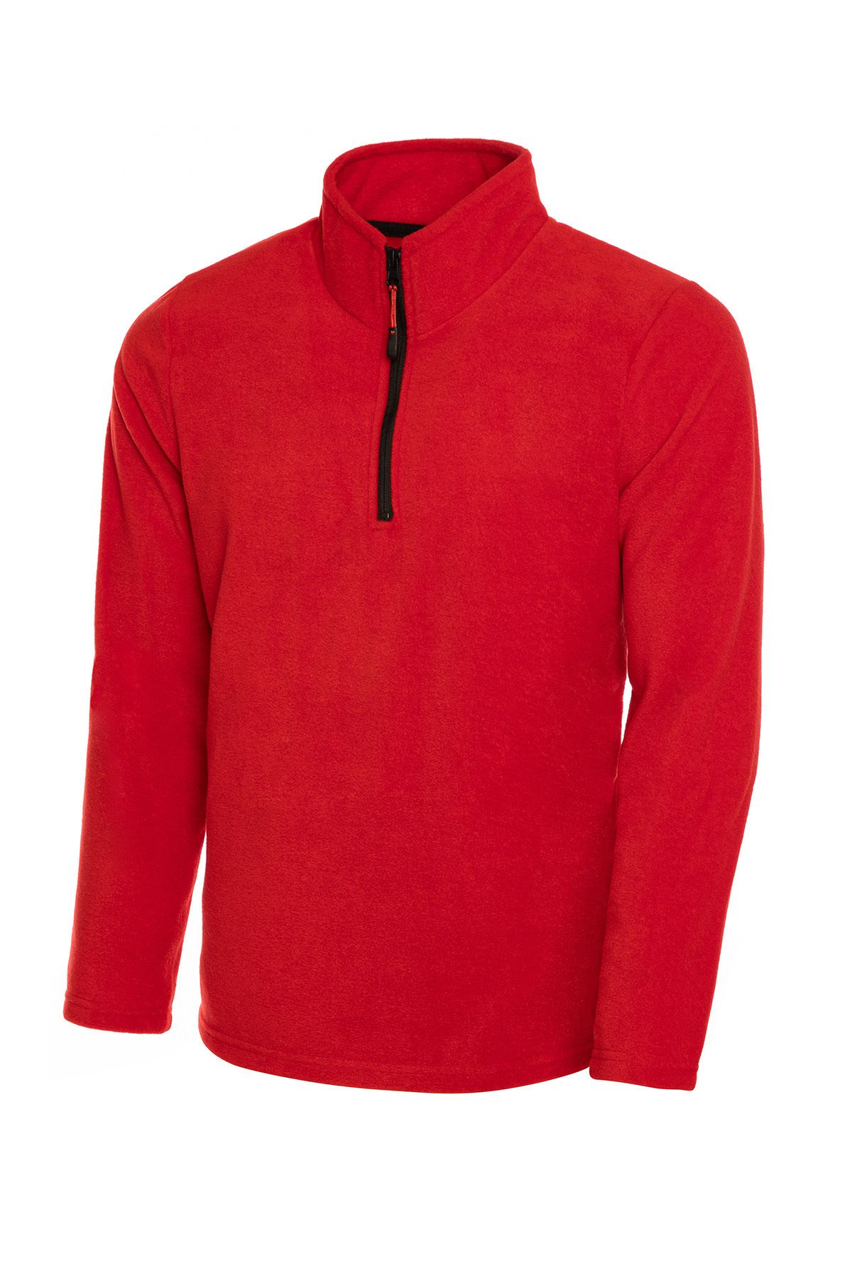 COMBİNE MİCHAİL-Men's Half Zipper Stand Collar Basic Red 3