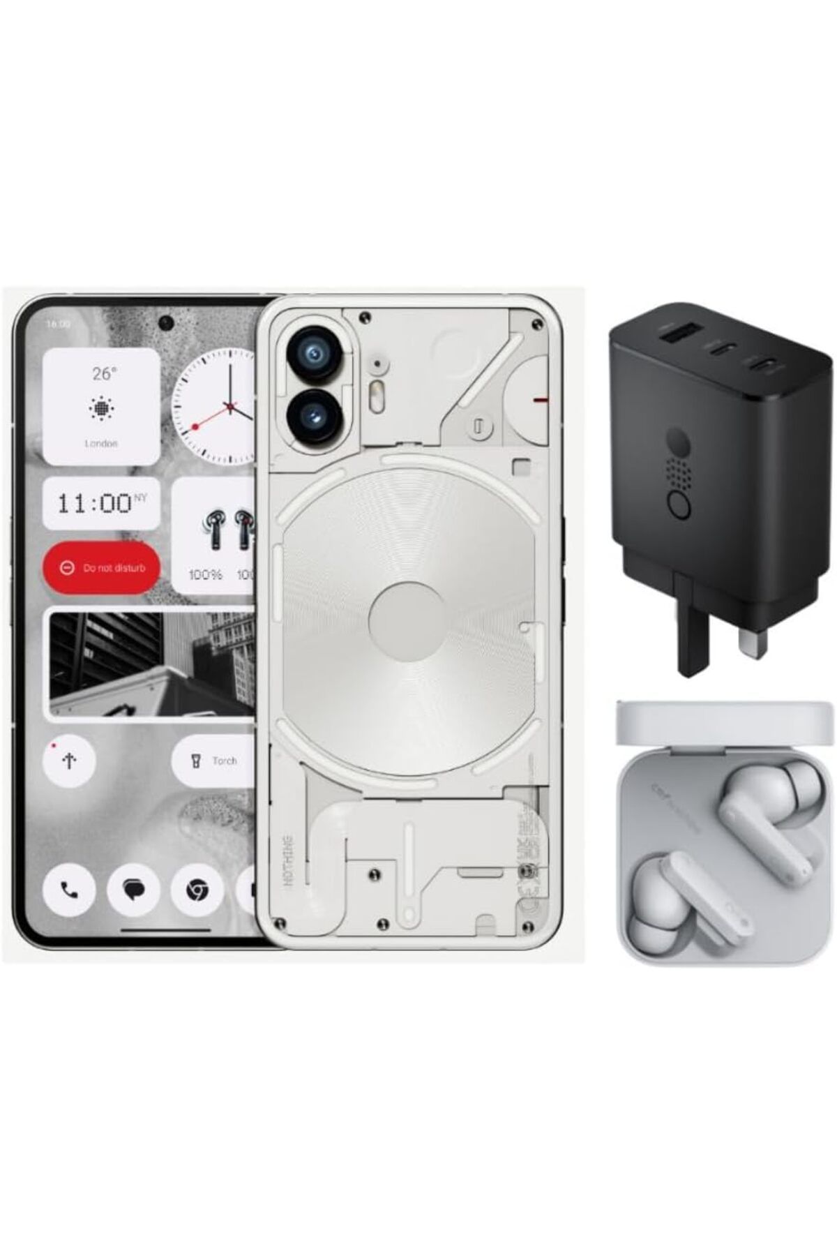 NOTHING-Phone 2 5G Dual SIM White 12GB RAM 256GB - Middle East Version 1