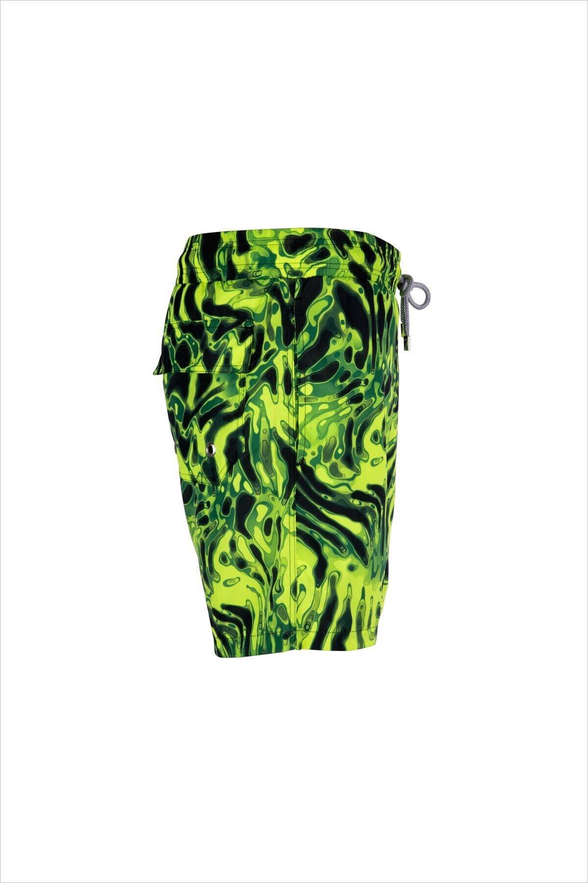 AYYILDIZ-Pantaloni scurți de baie cu model pentru bărbați 2