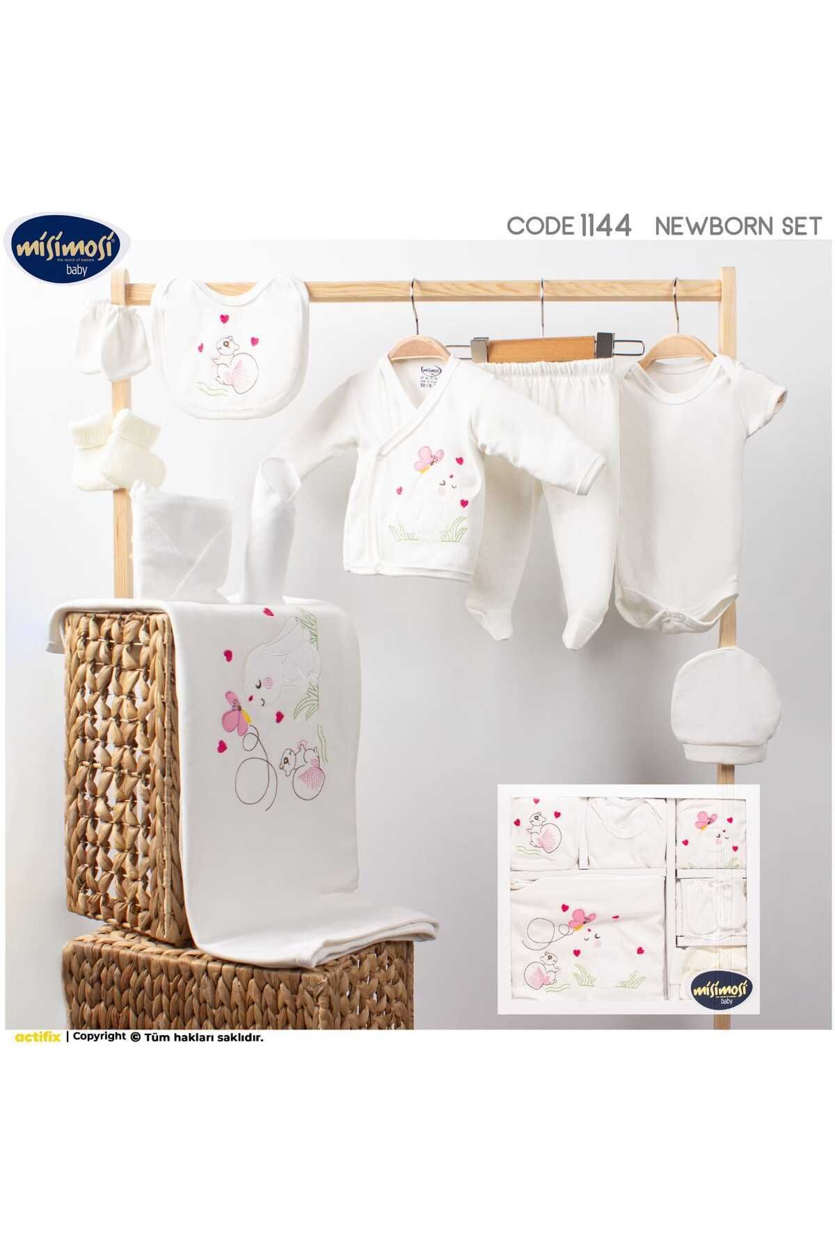 Missimosi Newborn Hospital Release 10 Piece Dooded Baby Girl set Squirrel