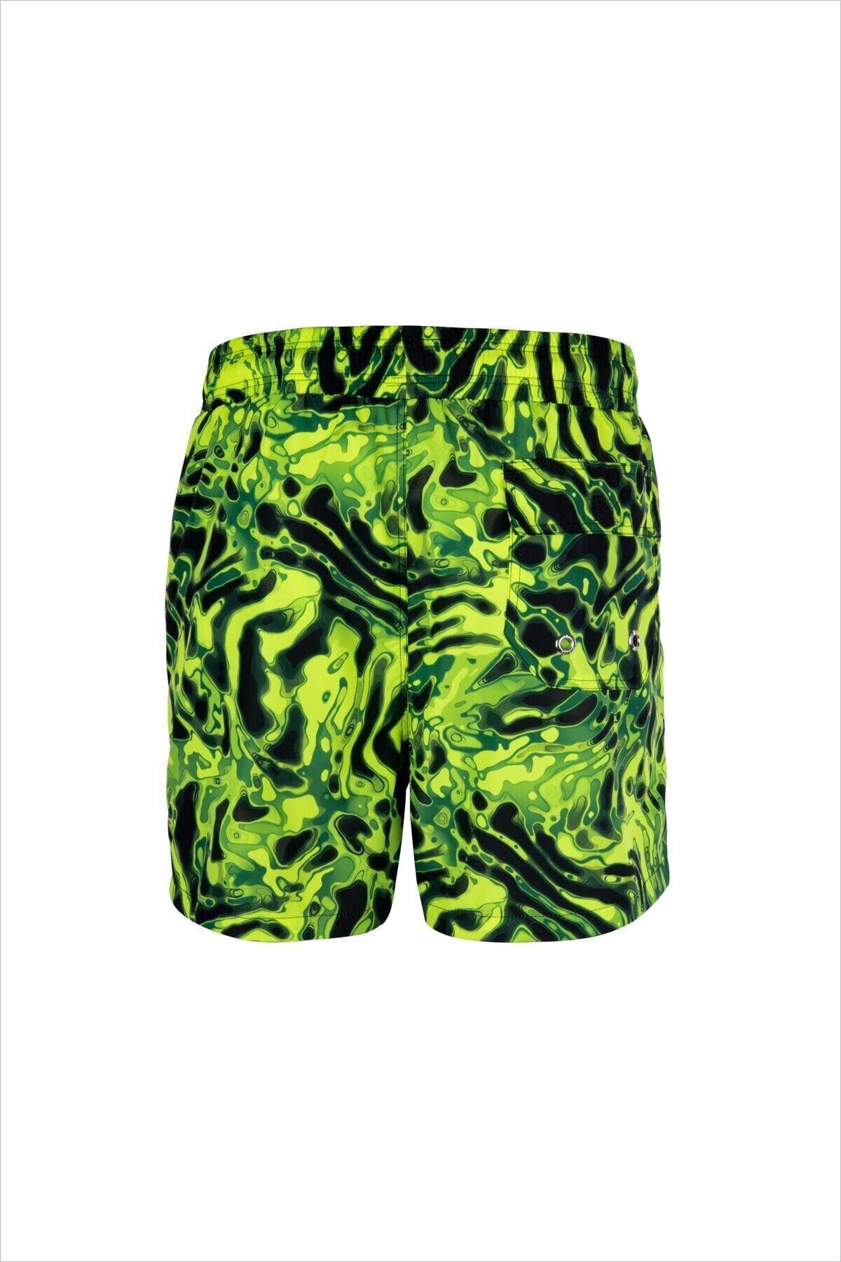 AYYILDIZ-Pantaloni scurți de baie cu model pentru bărbați 3