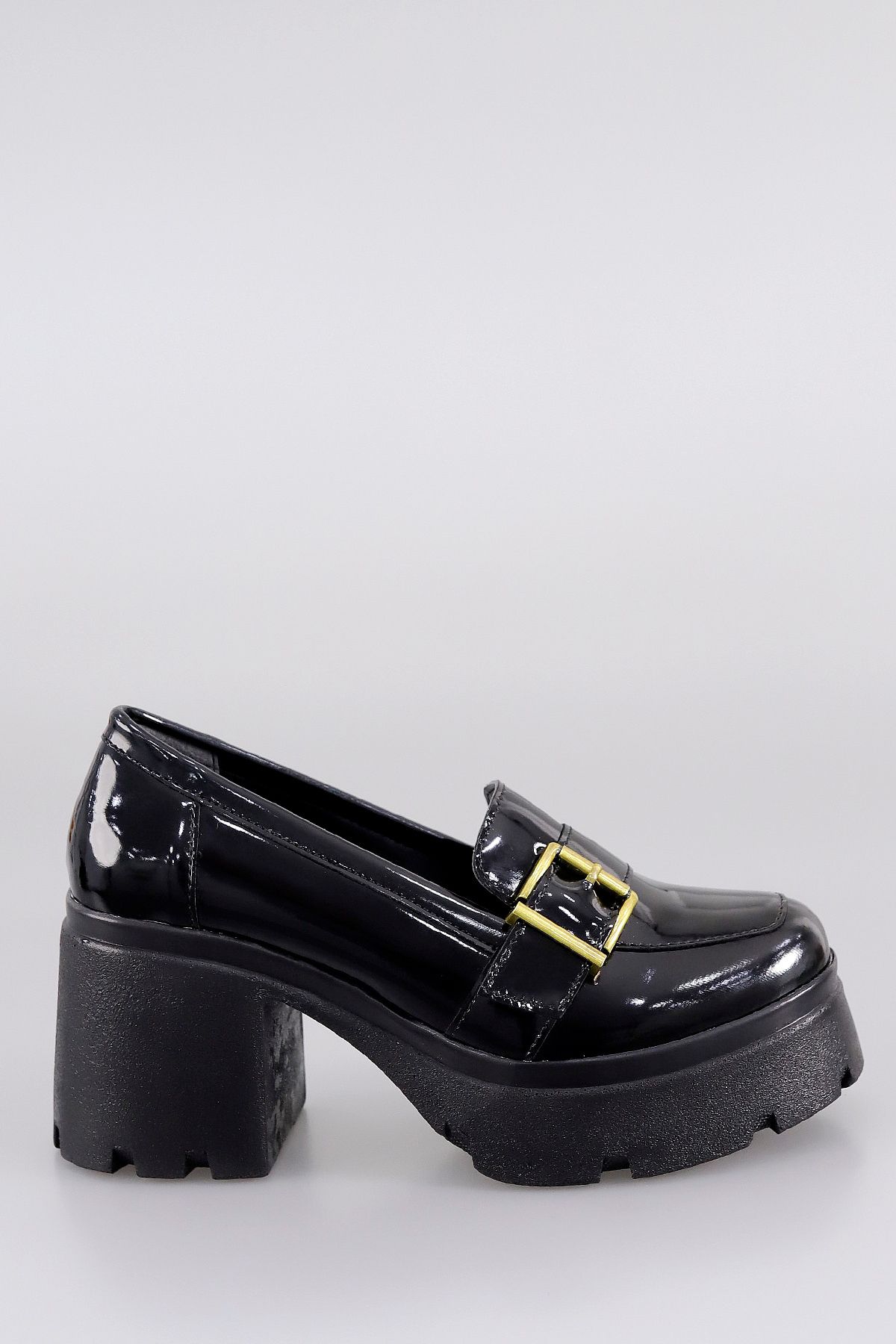 Mamito Ayakkabı-Msn 902 High Heel Loafer with Belt Detail 1