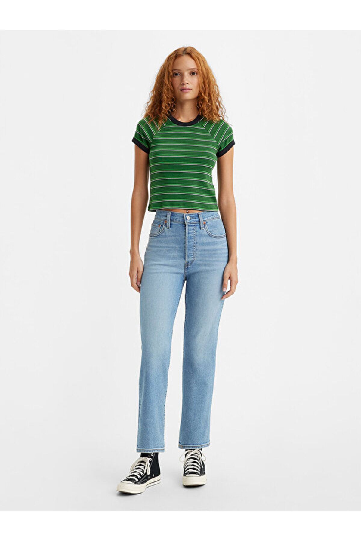 شلوار جین زنانه Levi's Ribcage Straight Ankle - Center Lane