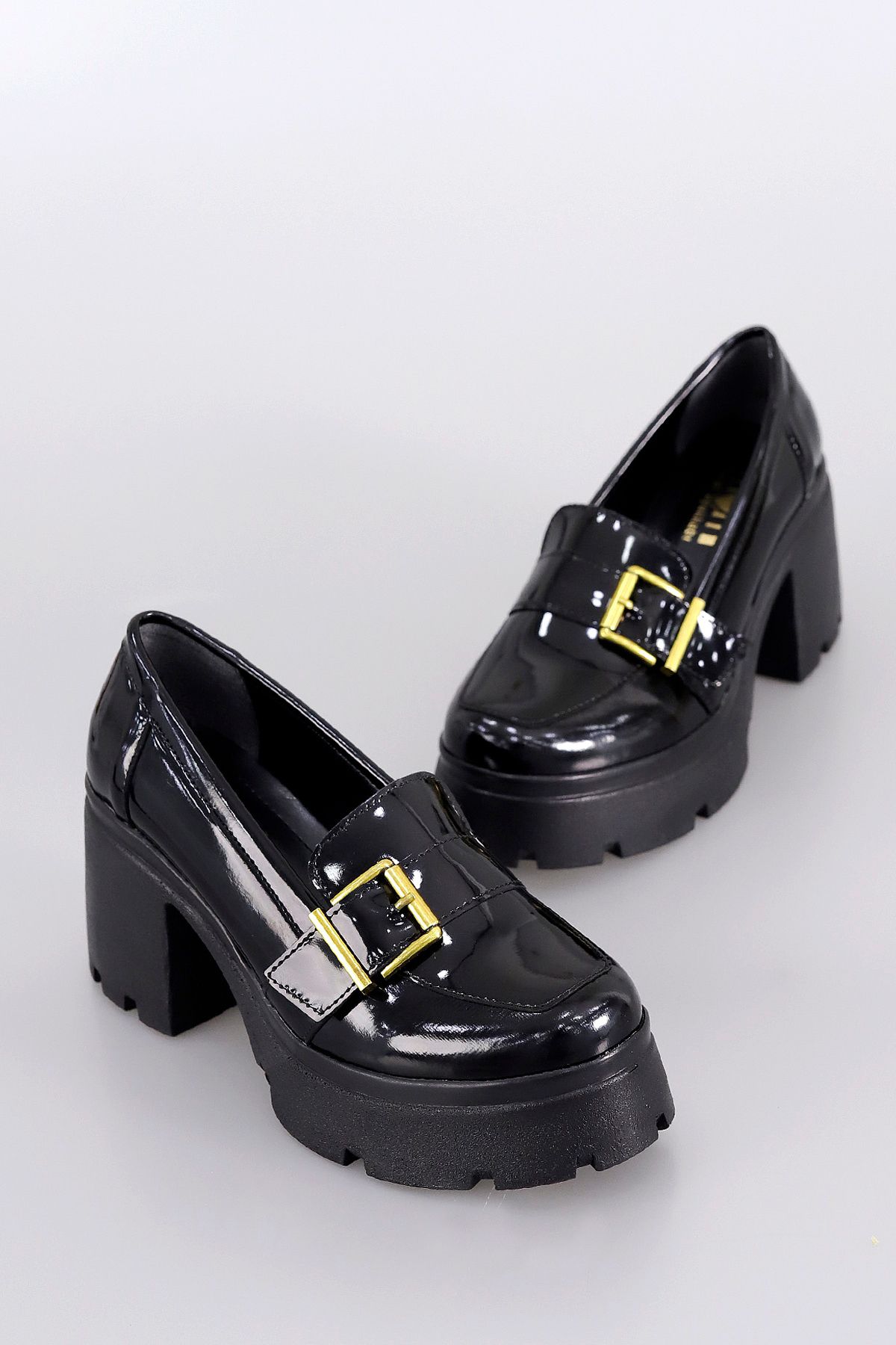 Mamito Ayakkabı-Msn 902 High Heel Loafer with Belt Detail 3