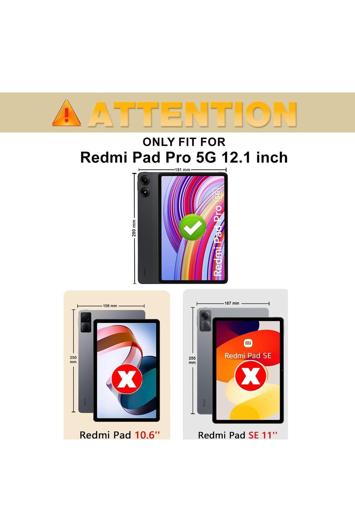 Coolacs-Redmi Pad Pro 12.1 Inch - 360 °   Tablet Case with Rotatable Stand 5