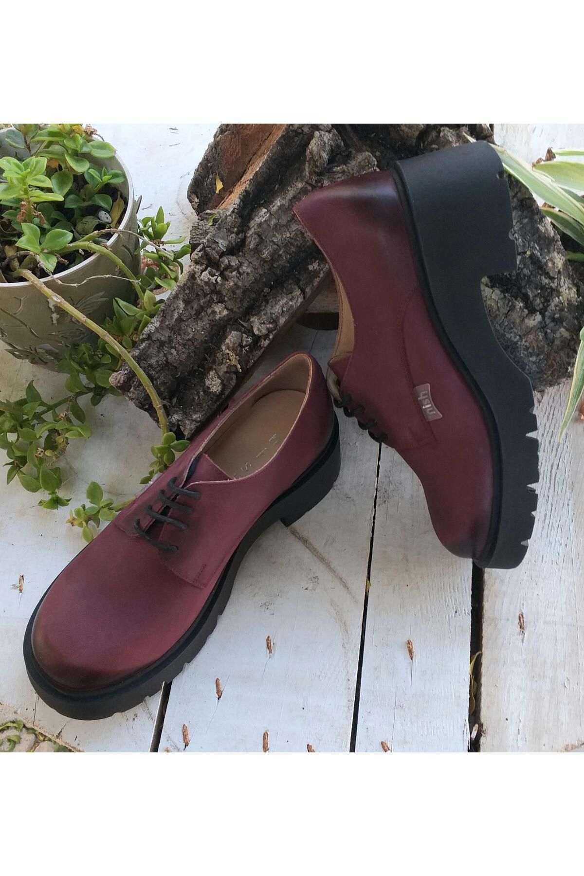 NISH-N24166 Pantofi casual pentru bărbați, din piele naturală nubuck, cu talpă groasă 6