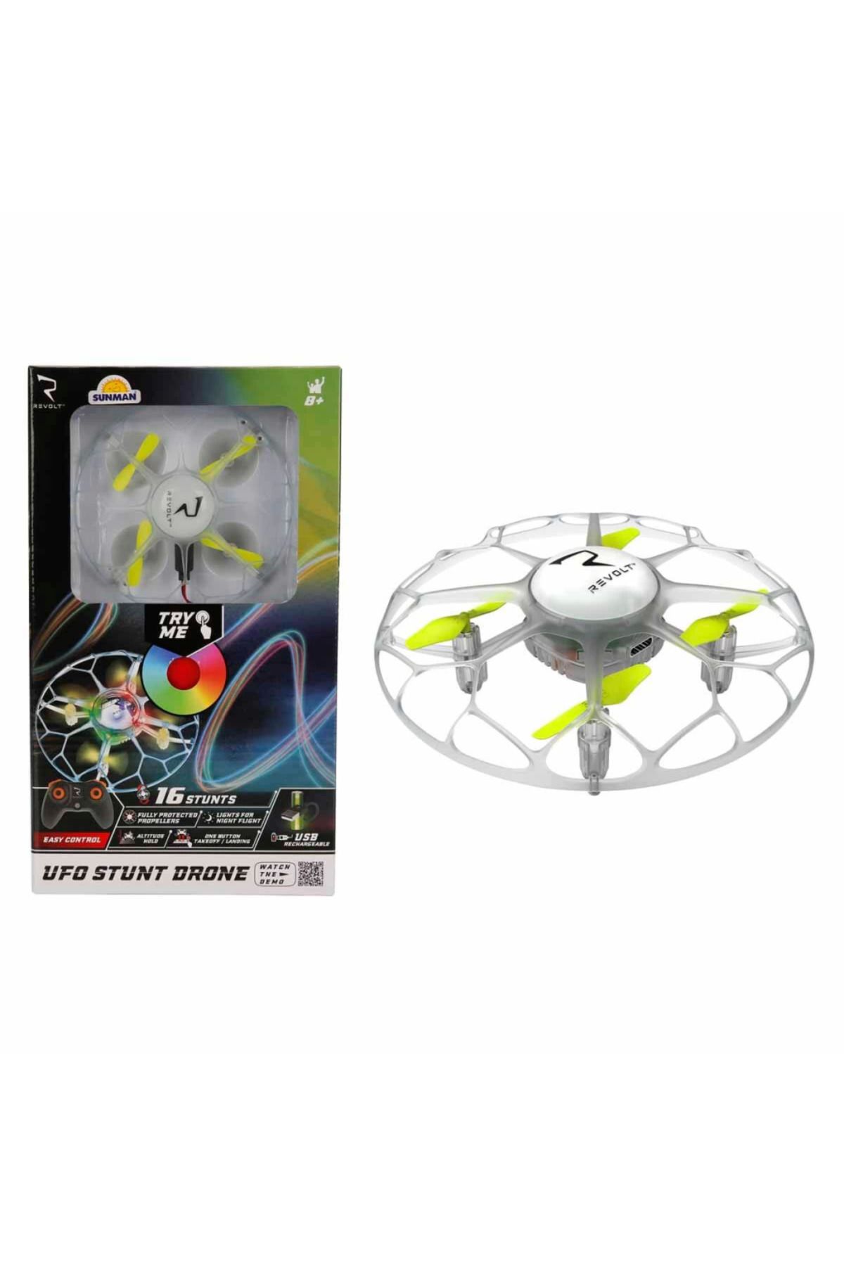 CPU ELEKTRONİK Nessiworld UFO Stunt Işıklı USB Şarjlı Uzaktan Kumandalı Mini Drone
