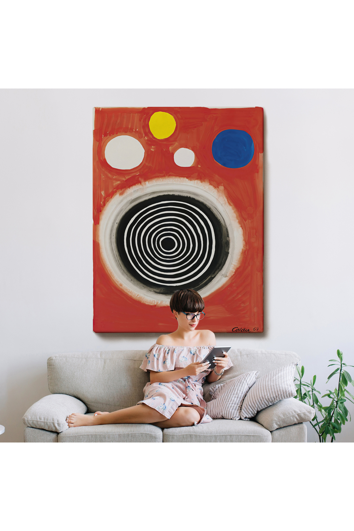 Alexander Calder - Eşmerkezli Bulutsu - Concentric Nebula Kanvas Tablo görsel 8